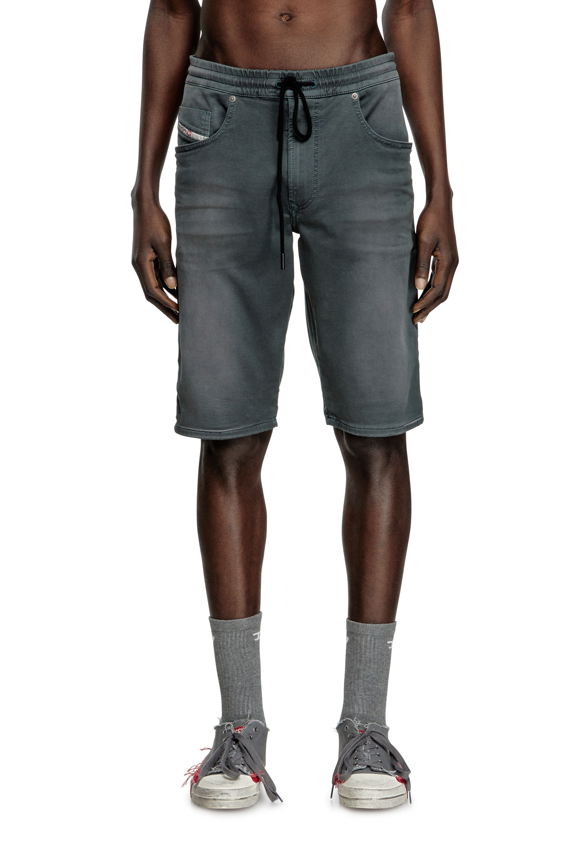 Diesel - 2033 D-KROOLEY-SHORT JOGG, Herren Chinoshorts aus JoggJeans in Dunkelgrau - 3