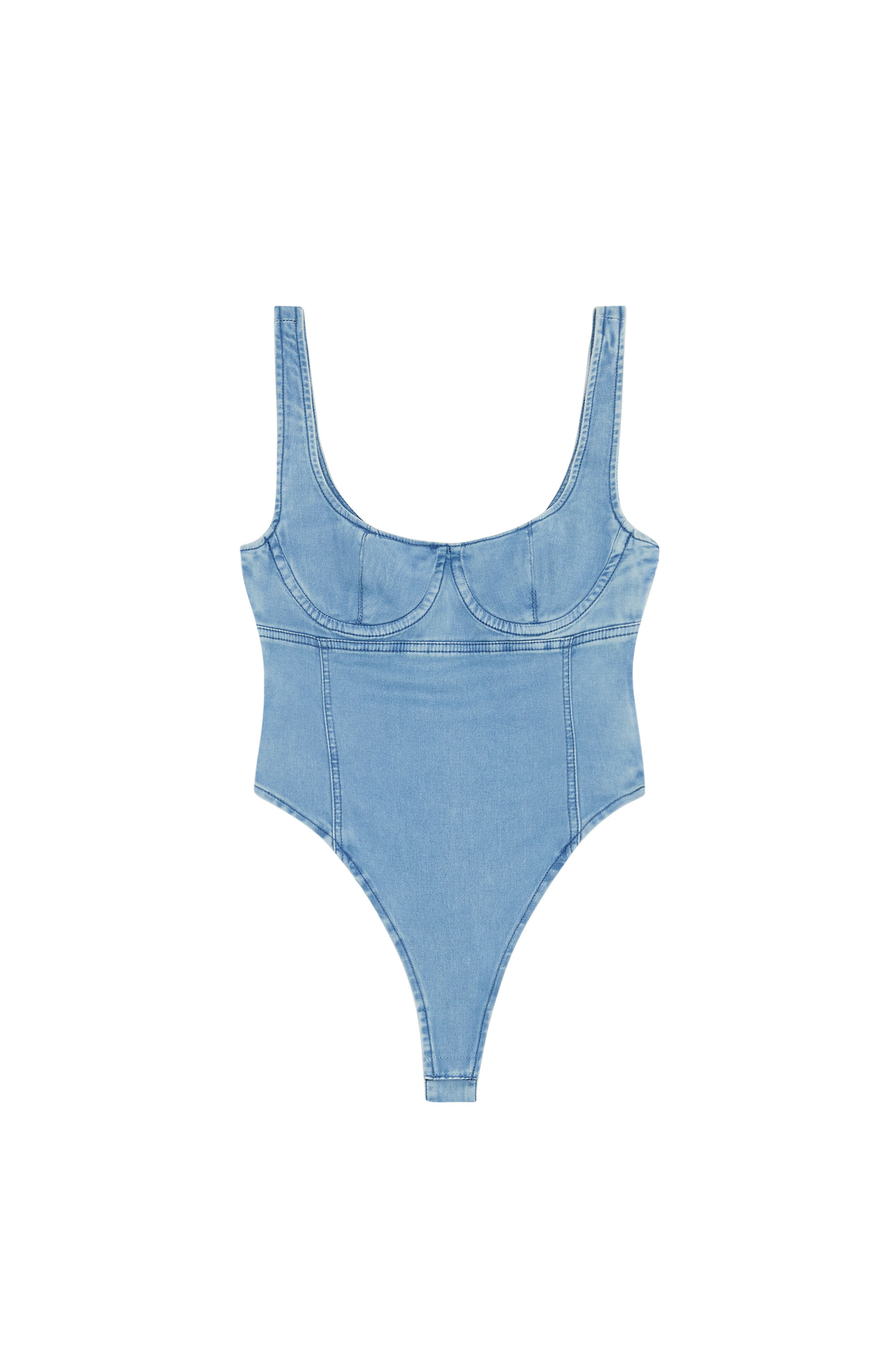 Diesel - D-GELLERT TRACK DENIM BODYSUIT, Hellblau - Image 3
