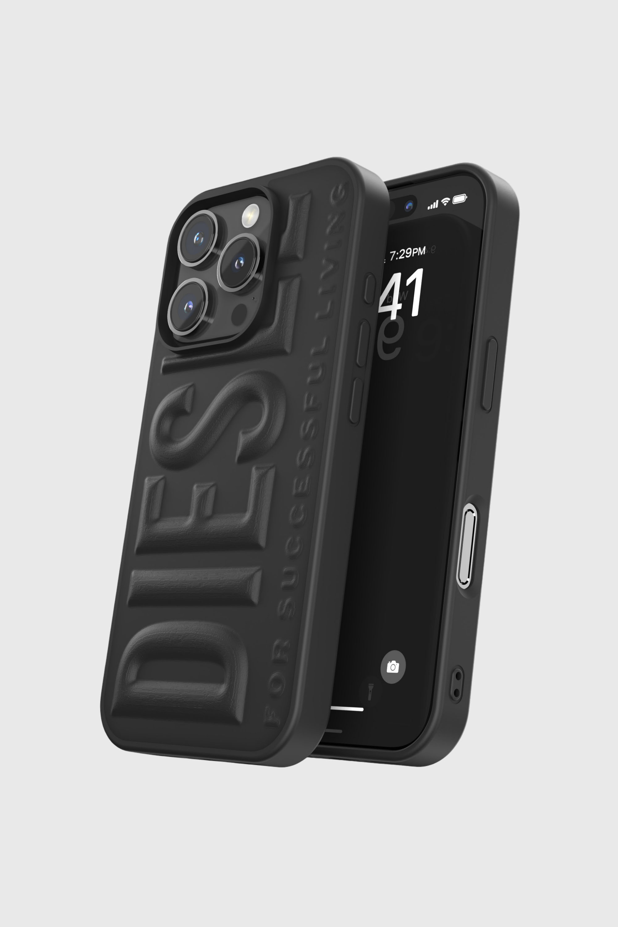 Diesel - 60210  MOULDED CASE, Unisex's 3D Biscotto Case for iP 16 Pro in Black - 4