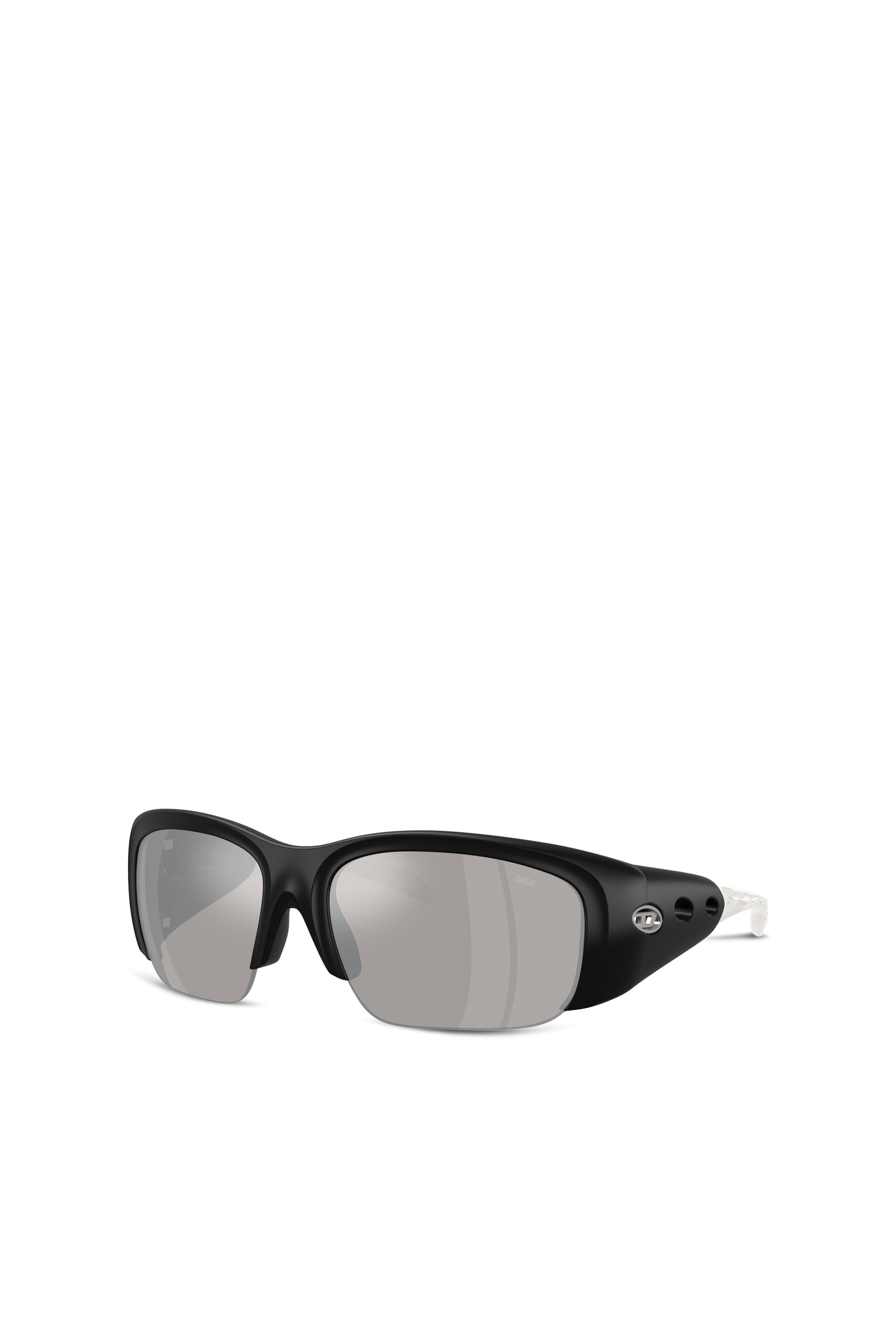 Diesel - 0DL3016U, Unisex Sonnenbrille mit Wickelb&uuml;geln in Schwarz/Grau - 4