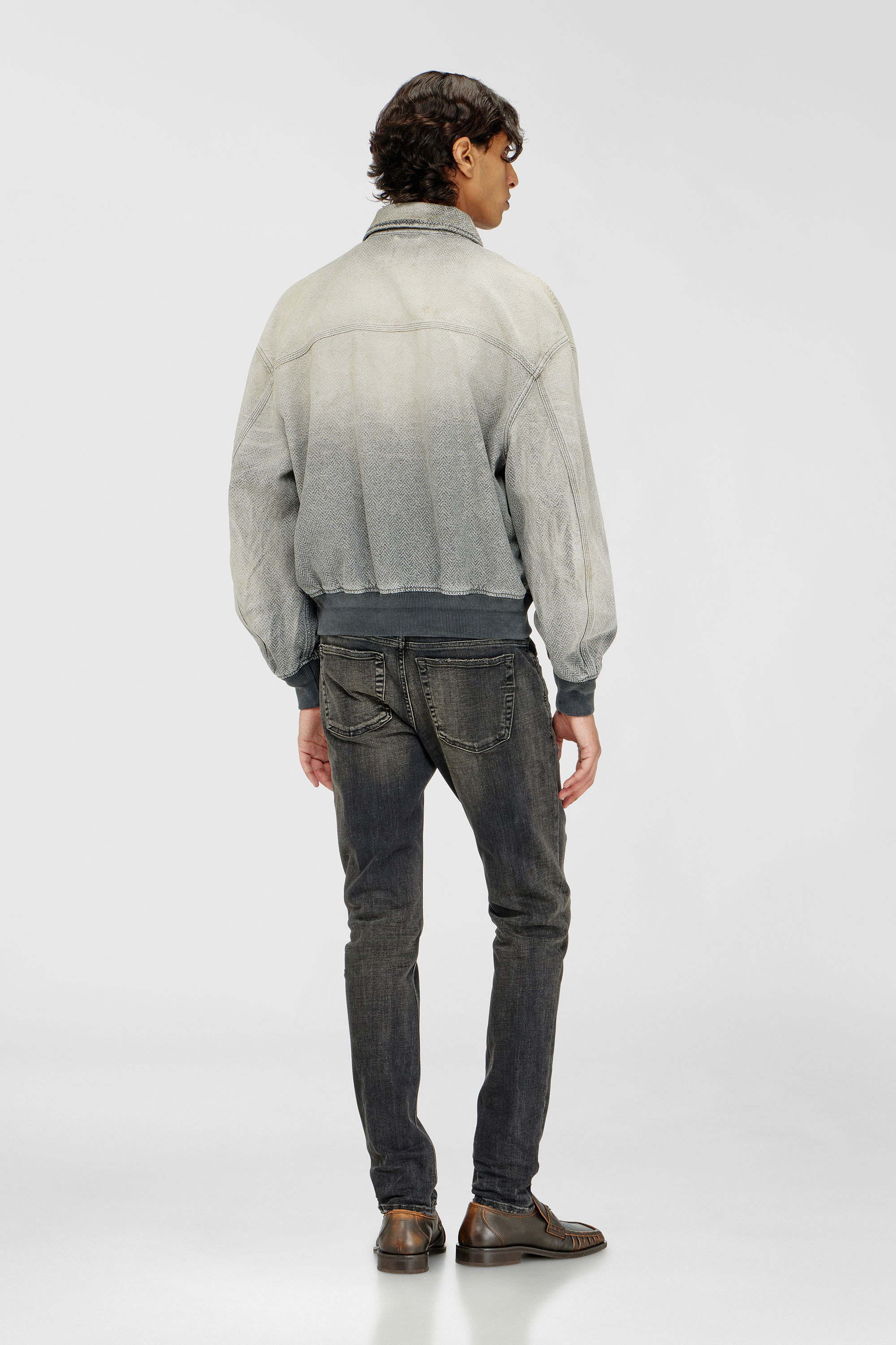 Diesel - Man's Skinny Jeans 1979 Sleenker 09P77, Black/Dark grey - 3