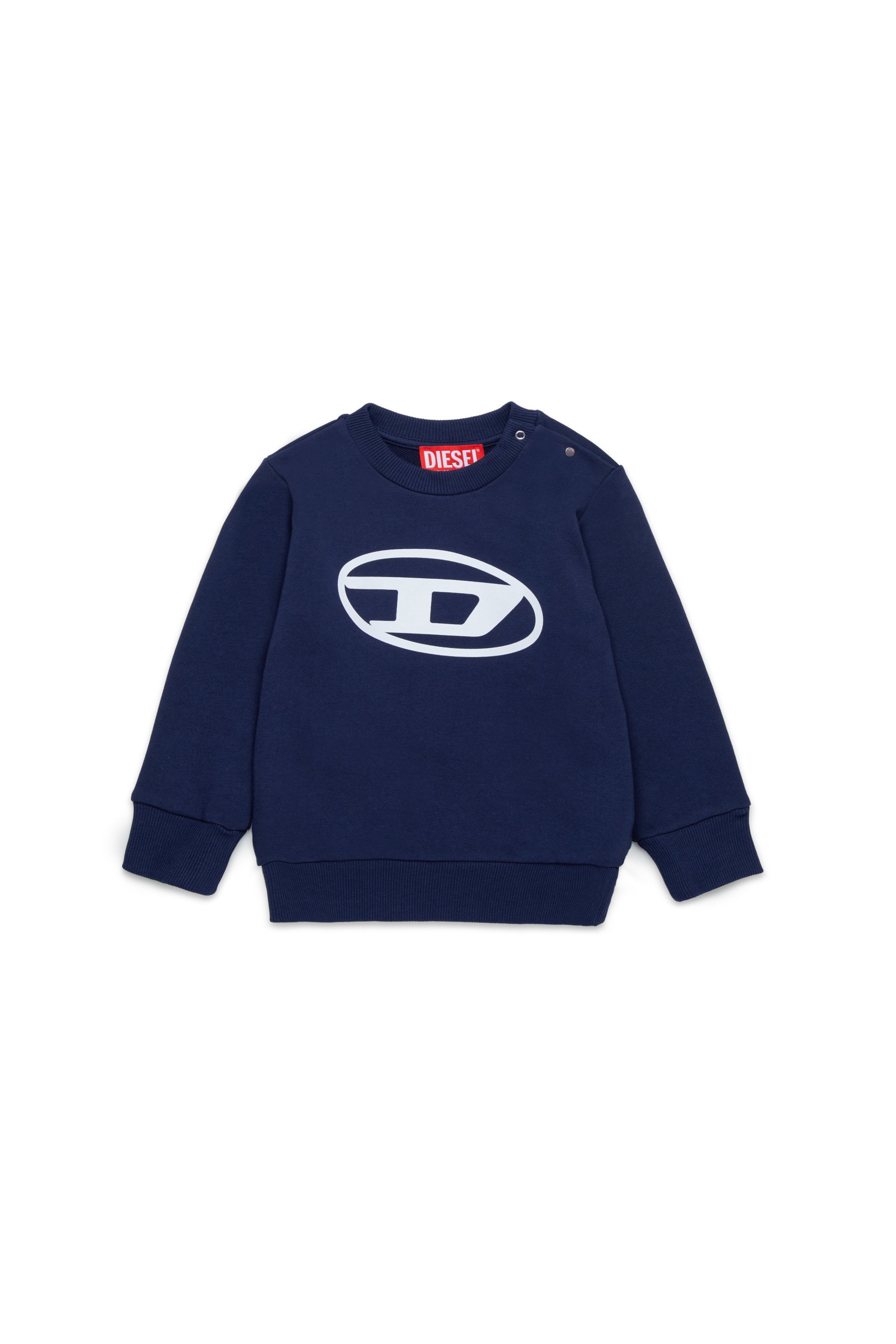 Diesel - SCERB, Unisex Sweatshirt mit Oval D-Print in Dunkelblau - 1