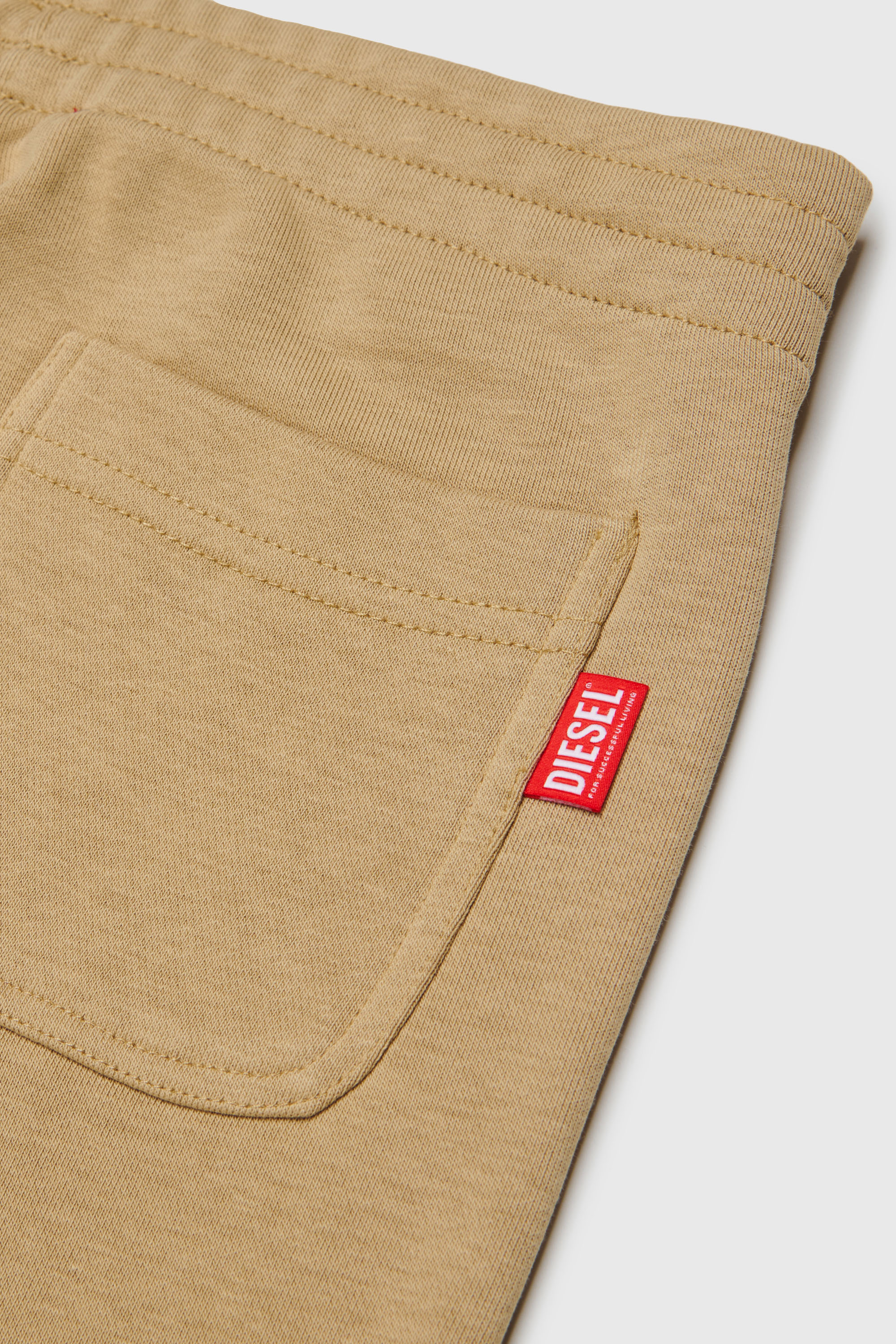 Diesel - PRES, Herren Sweatpants mit abgeschnittenem Logo-Print in Braun - 4