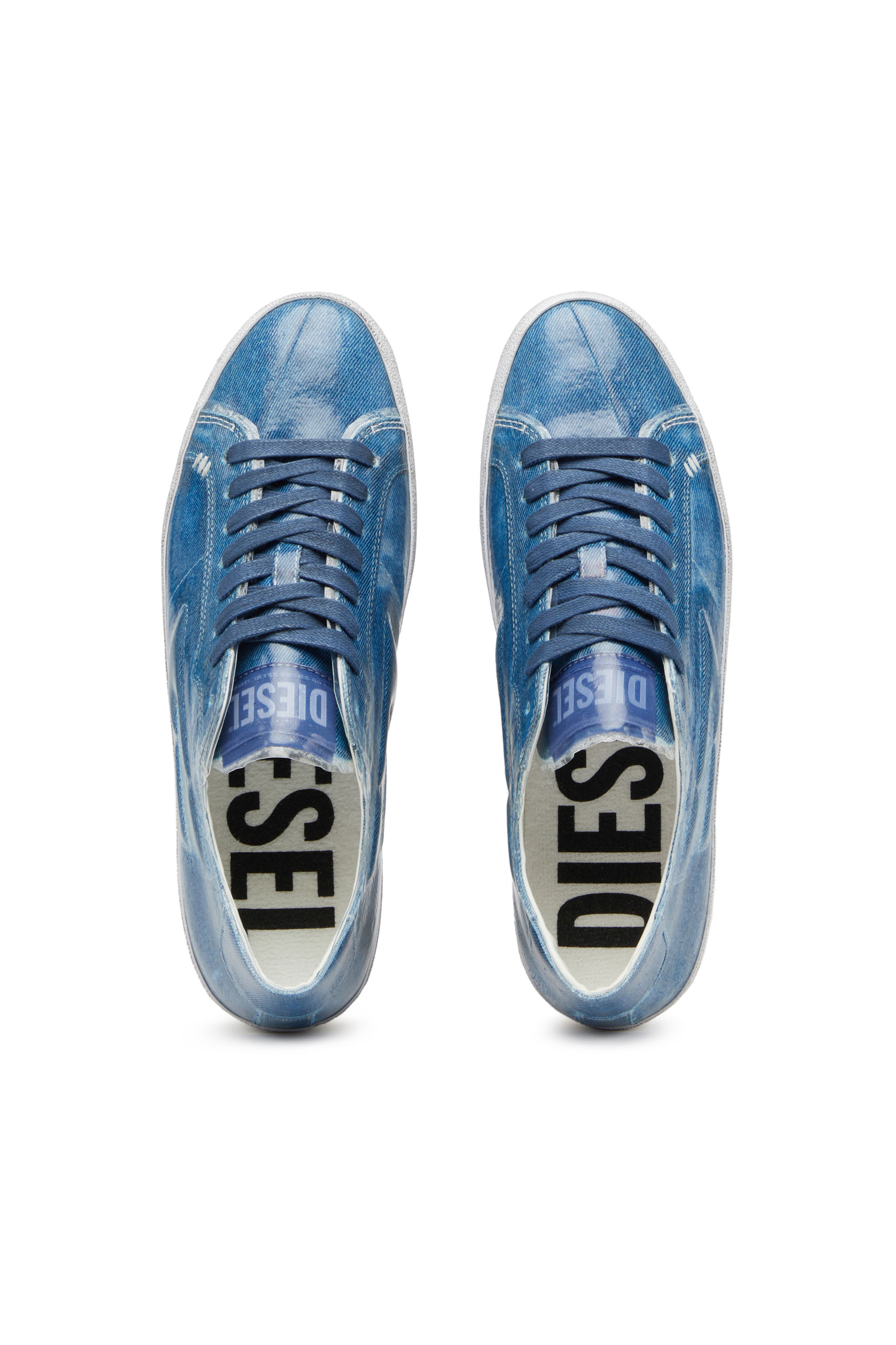 Diesel - S-LEROJI LOW, Herren S-Leroji Low - Sneakers aus Canvas mit Overlay aus TPU in Blau - Image 4
