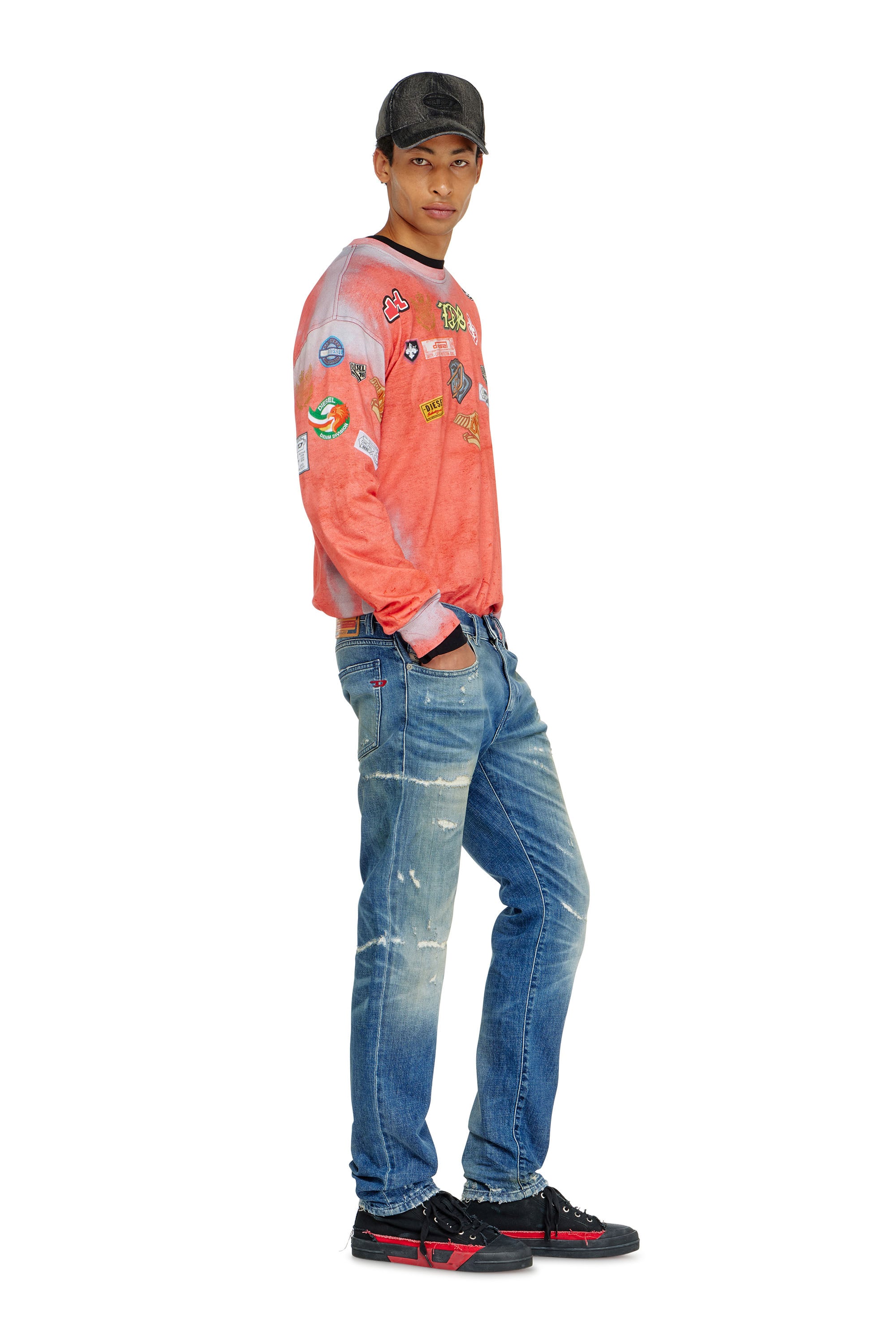 Diesel - Herren Slim Jeans 2019 D-Strukt 007EN, Mittelblau - 1