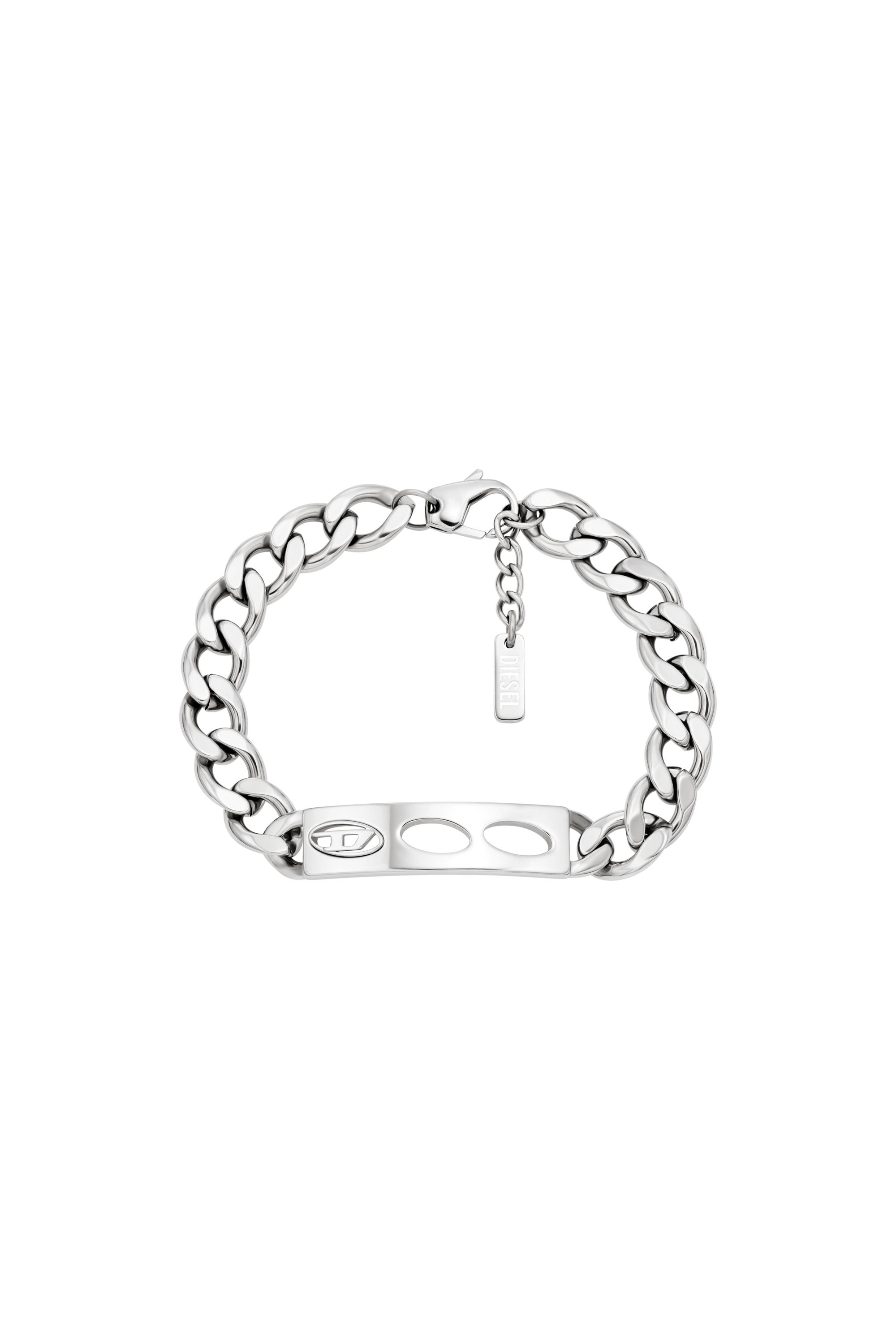 Diesel - DX166340 JEWELLERY, Unisex Edelstahl-ID-Armband in Silber - 1