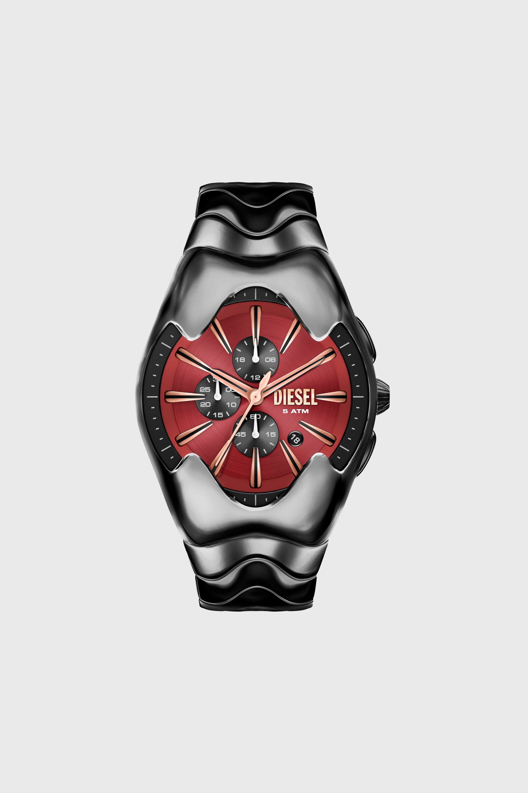 Diesel - DZ4713 WATCH, Man's Mercurial gunmetal stainless steel watch in Black - 1