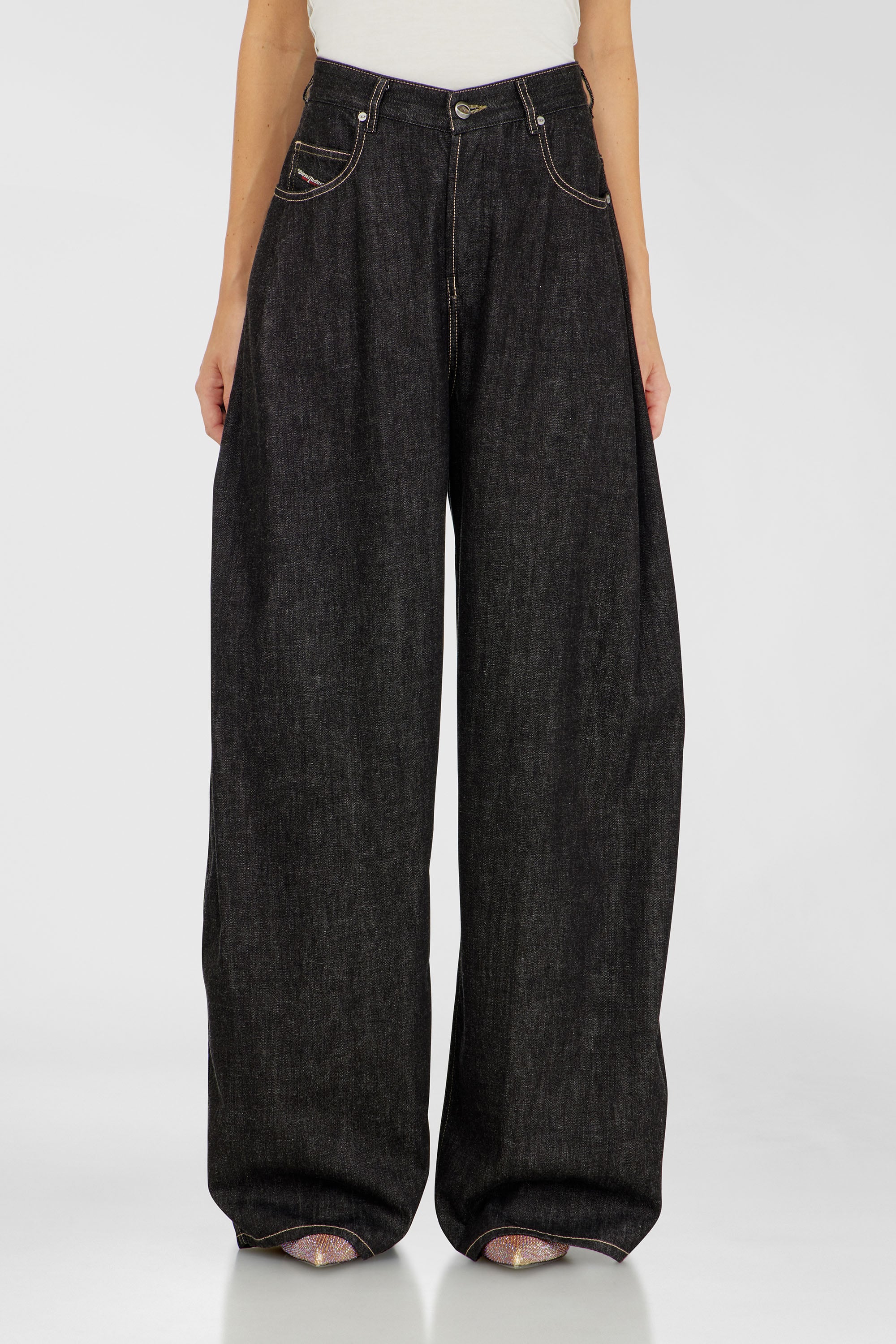 Diesel - Damen Relaxed Jeans 1987 D-Khelz 09R42, Schwarz/Dunkelgrau - 1