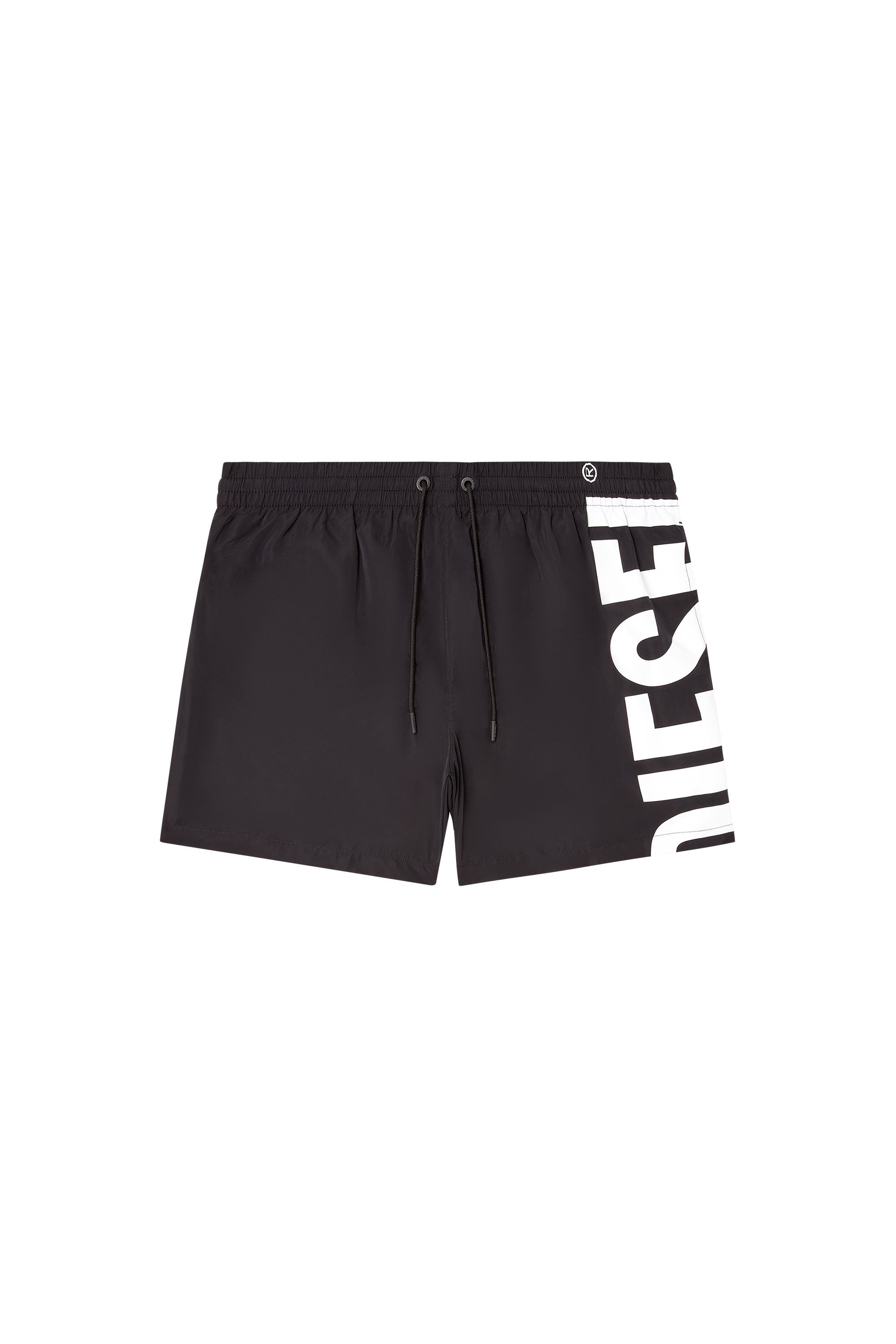 Diesel - RIO-41-D-CORE, Herren Mittellange Bade-Shorts mit Maxi-Logo in Schwarz/Weiss - 4