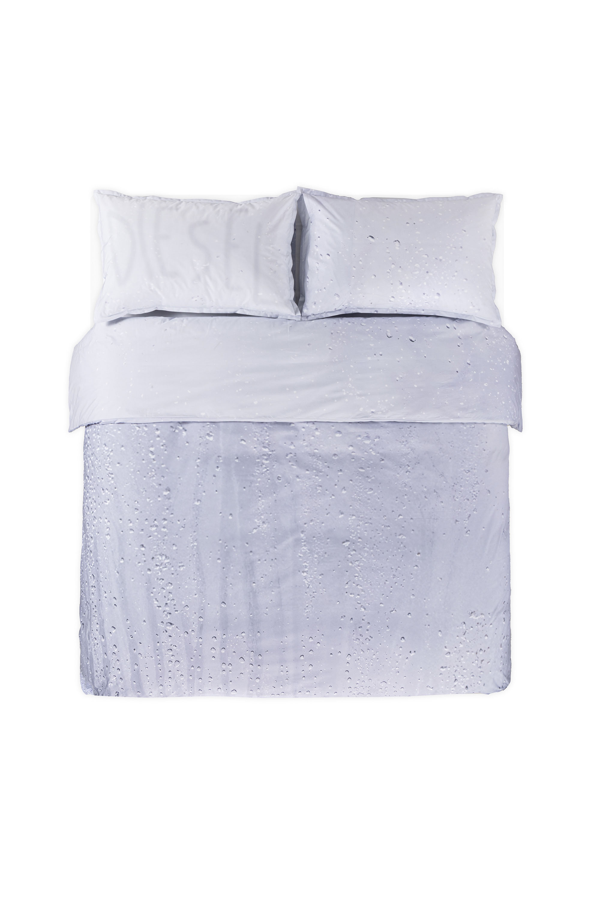 Diesel - 1018097  WET PERCALE DUVET COVER SET, Unisex Perkal-Bettw&auml;sche-Set f&uuml;r Queen-Size-Bett in Grau - 1