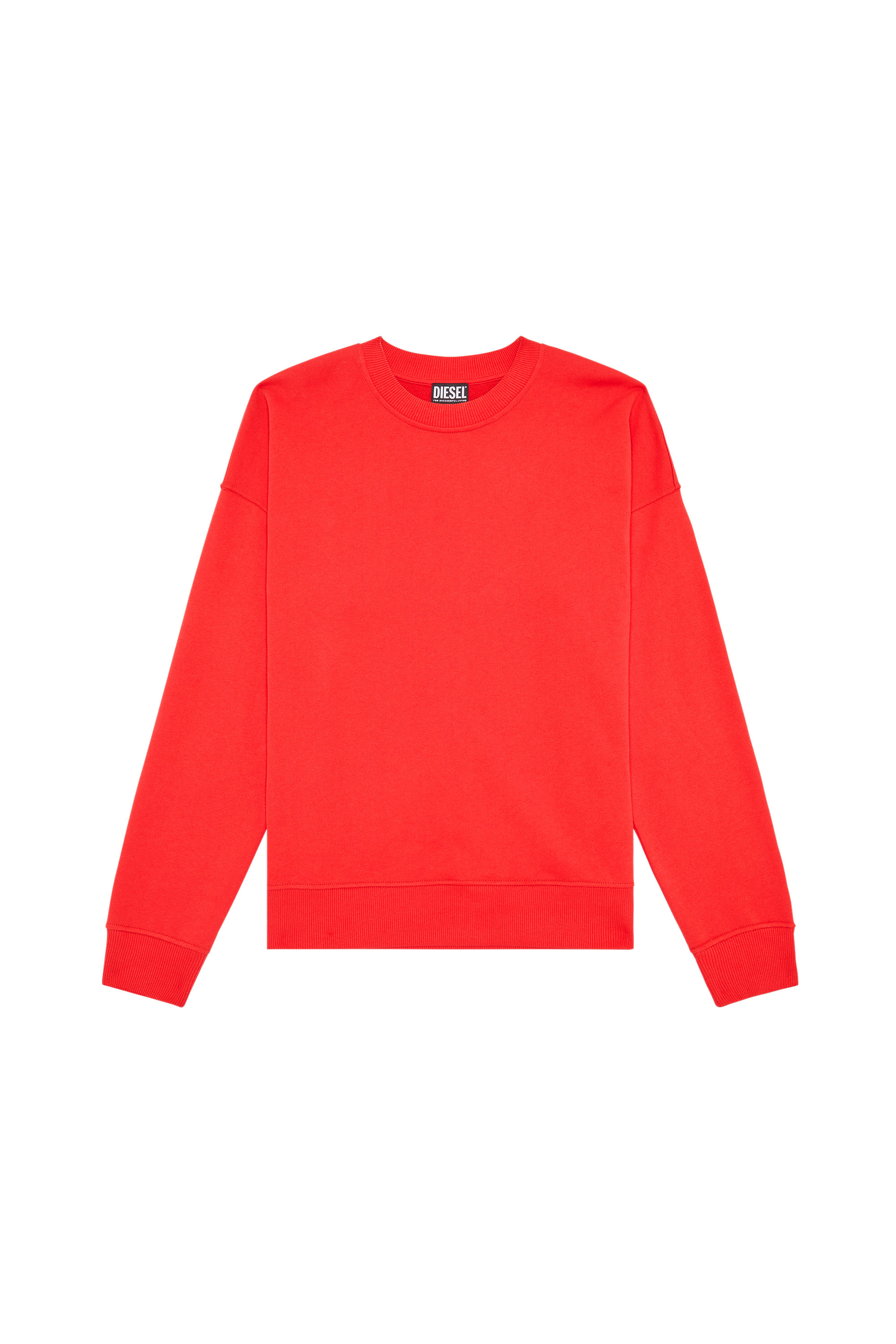 Diesel - S-ROB-MEGOVAL, Man Sweatshirt with back maxi D logo in Red - Image 3