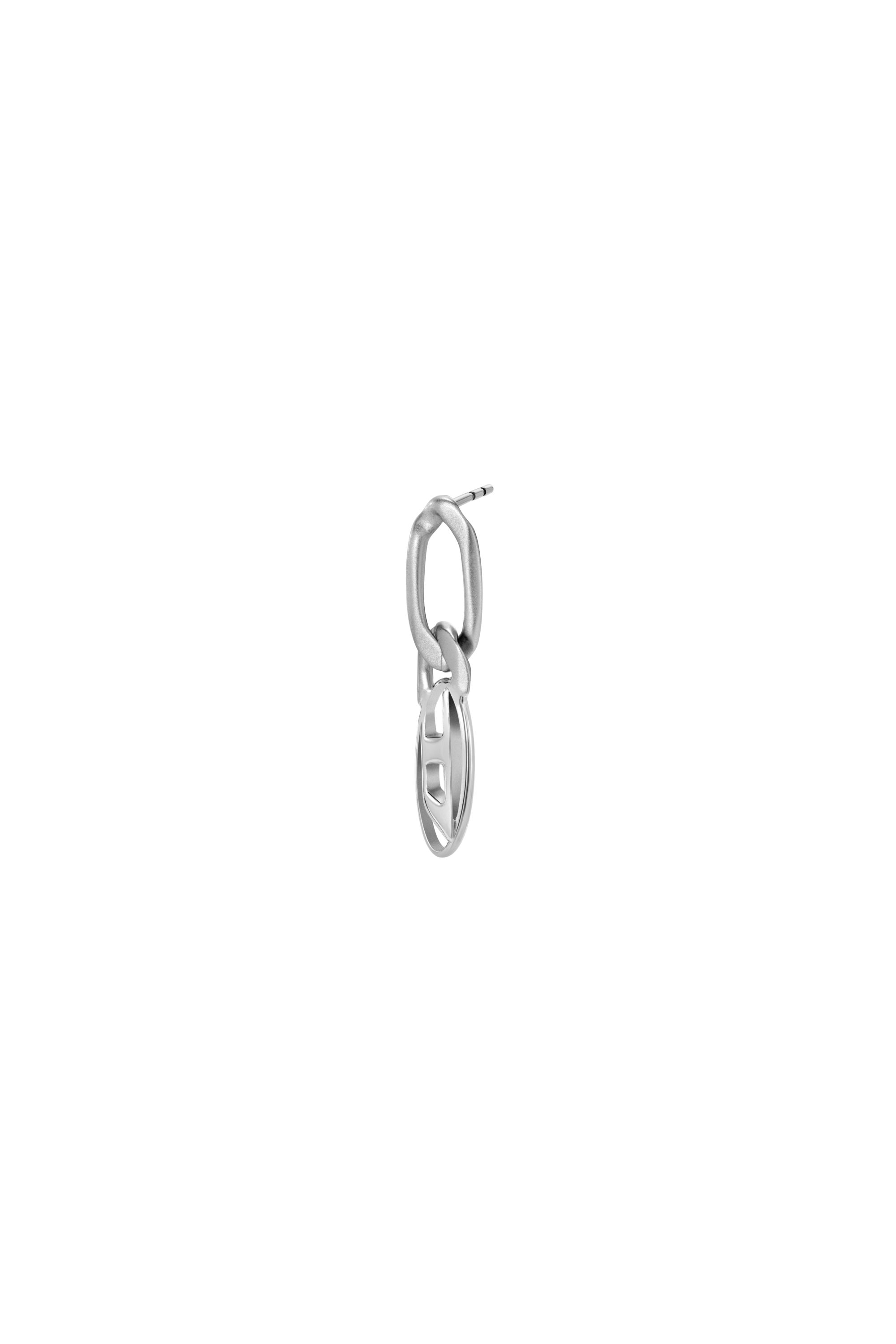 Diesel - DX1598040, Unisex Hängender Ohrring aus Edelstahl und Messing in Silber - 1