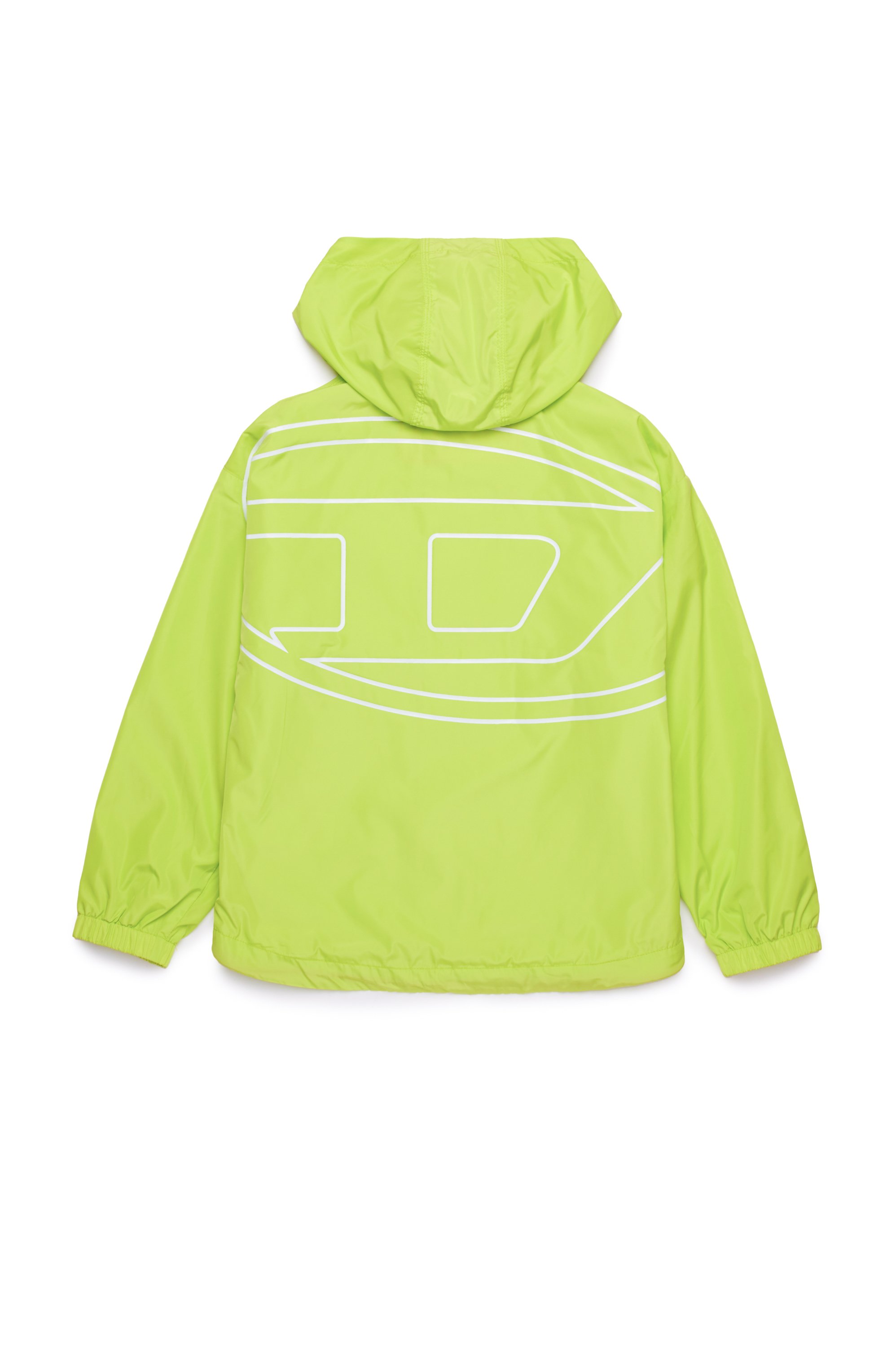 Diesel - JCLOG, Herren Windjacke mit großem Oval D-Print in Neongrün - 2