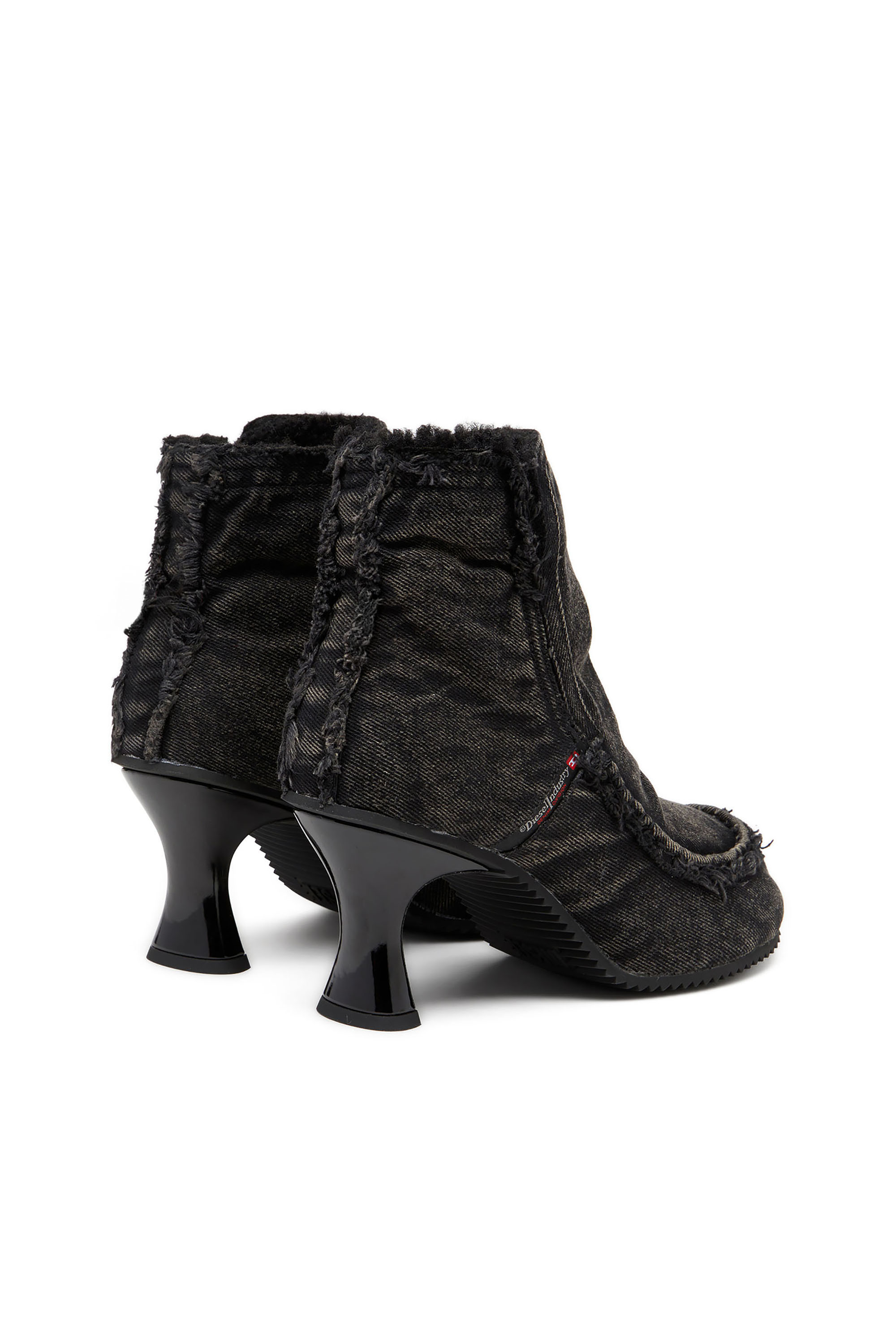 Diesel - D-WOODSTOCK HEEL AB, Damen D-Woodstock - Stiefel aus Denim mit Absatz in Schwarz - 3