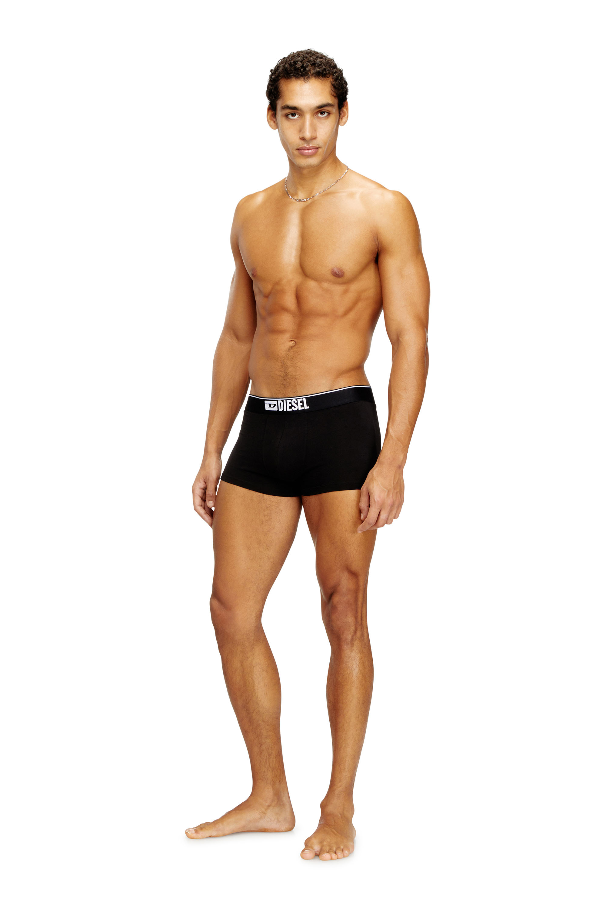Diesel - DAMIEN-D-BOX-3PACK, Herren 3er-Pack Boxershorts aus Stretch-Baumwolle mit Allover-Print in Schwarz - 3