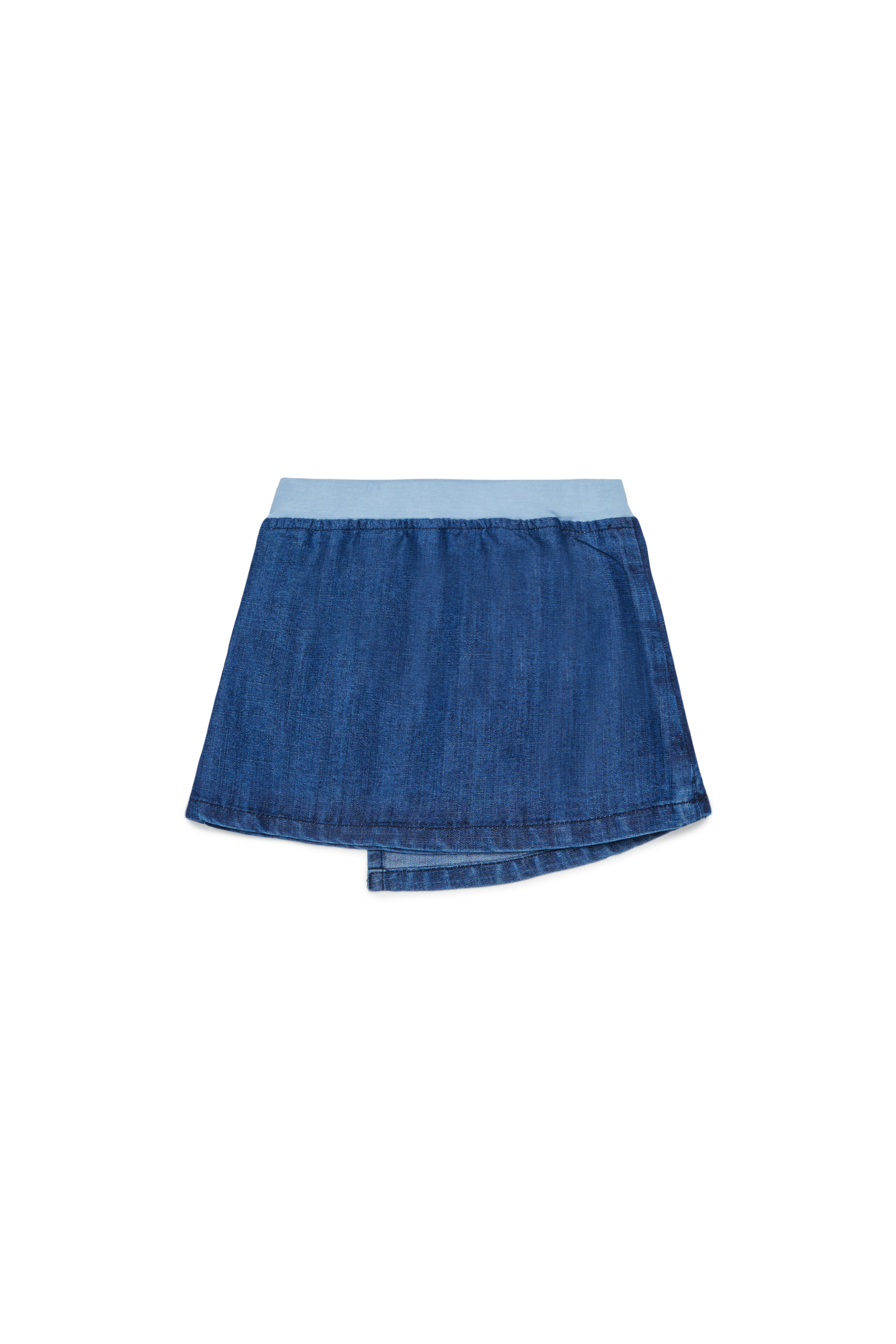 Diesel - GLINIMB, Woman's Wrap-effect skirt in denim in Medium blue - 2