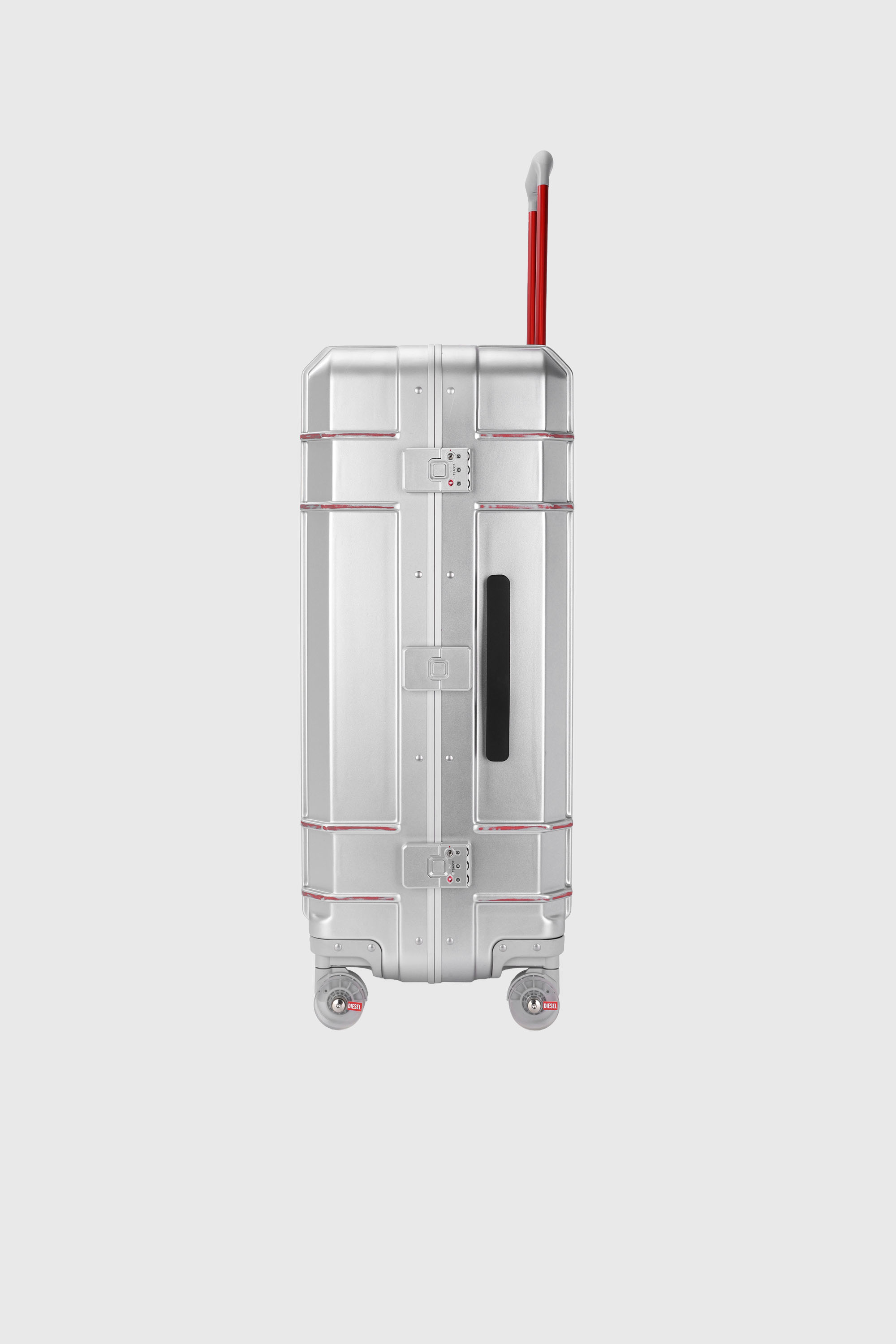 Diesel - DIESEL PC STRONG IMAGE TROLLEY- DSL003, Unisex Robuster Koffer Gr&ouml;&szlig;e L in Silber - 4