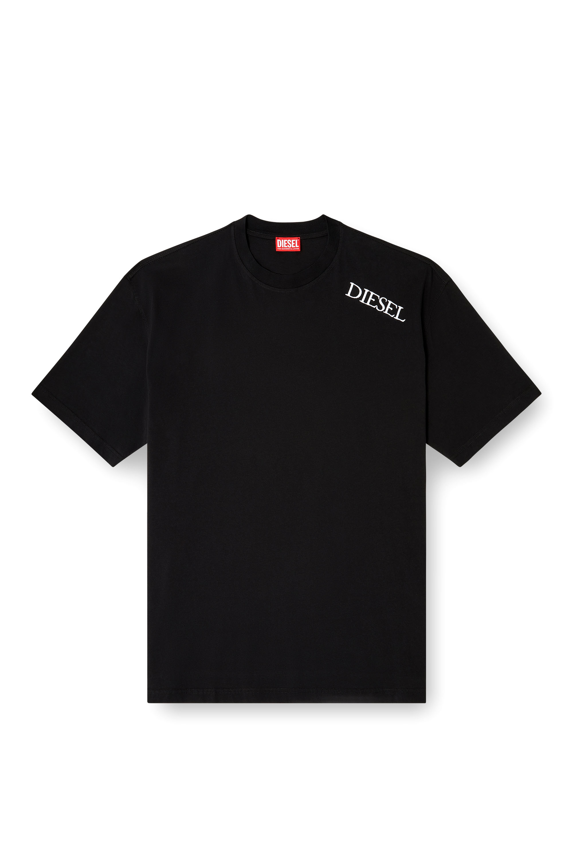 Diesel - T-BOGGY-T5, Herren Locker geschnittenes T-Shirt mit Grafikdruck und Logo in Schwarz - 3