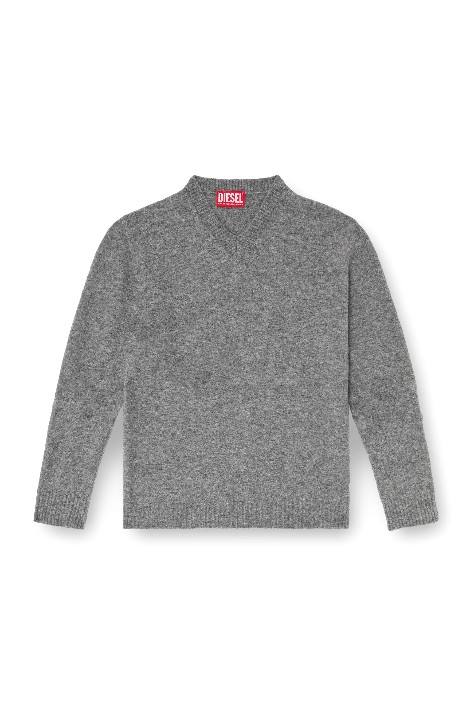 Diesel - K-ANDIE, Herren Pullover mit V-Ausschnitt aus gekochtem, geknittertem Strick in null - 3