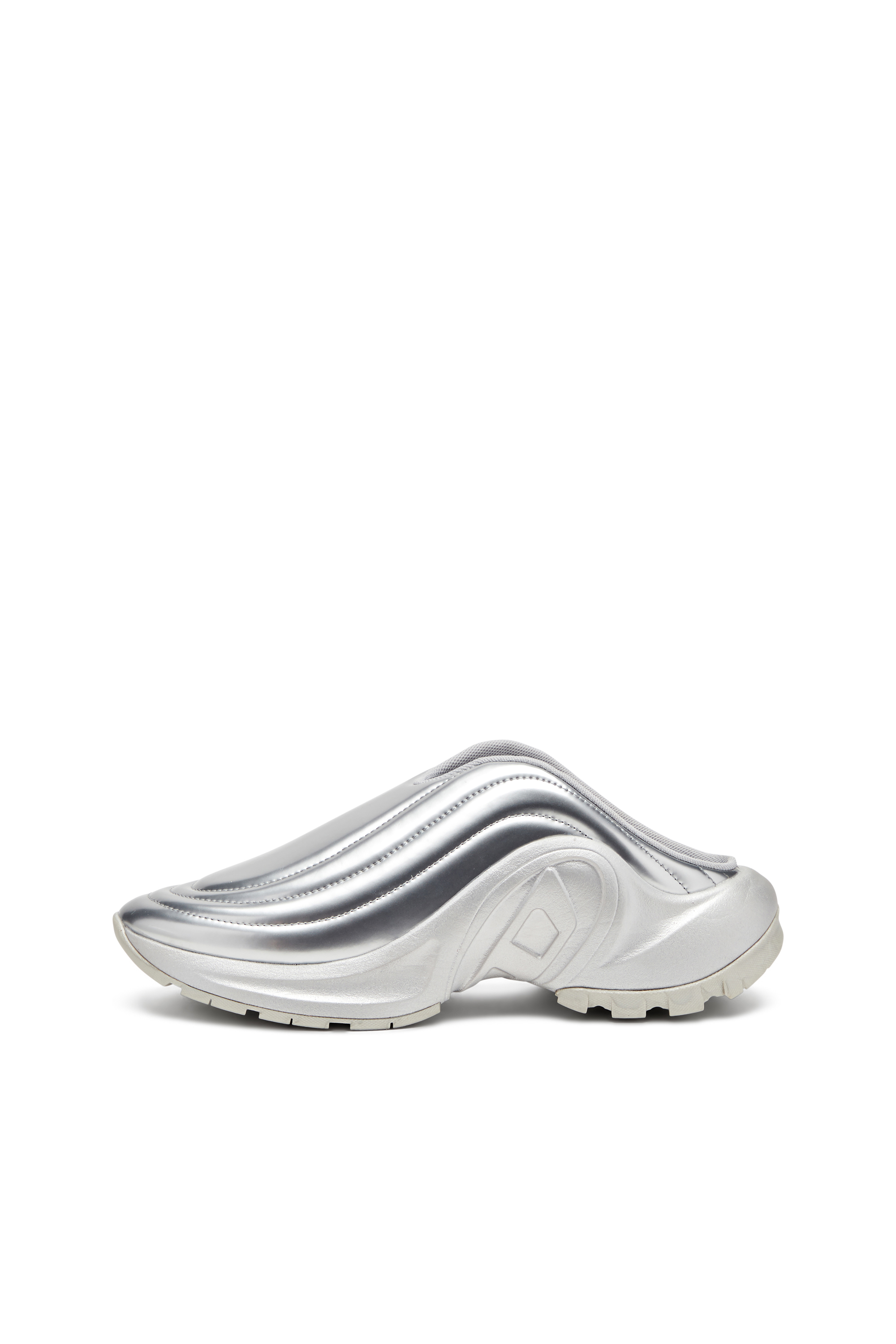 Diesel - S-D-RUNNER MULE X, Unisex Pantoletten in Metallic-Optik in Silber - 8