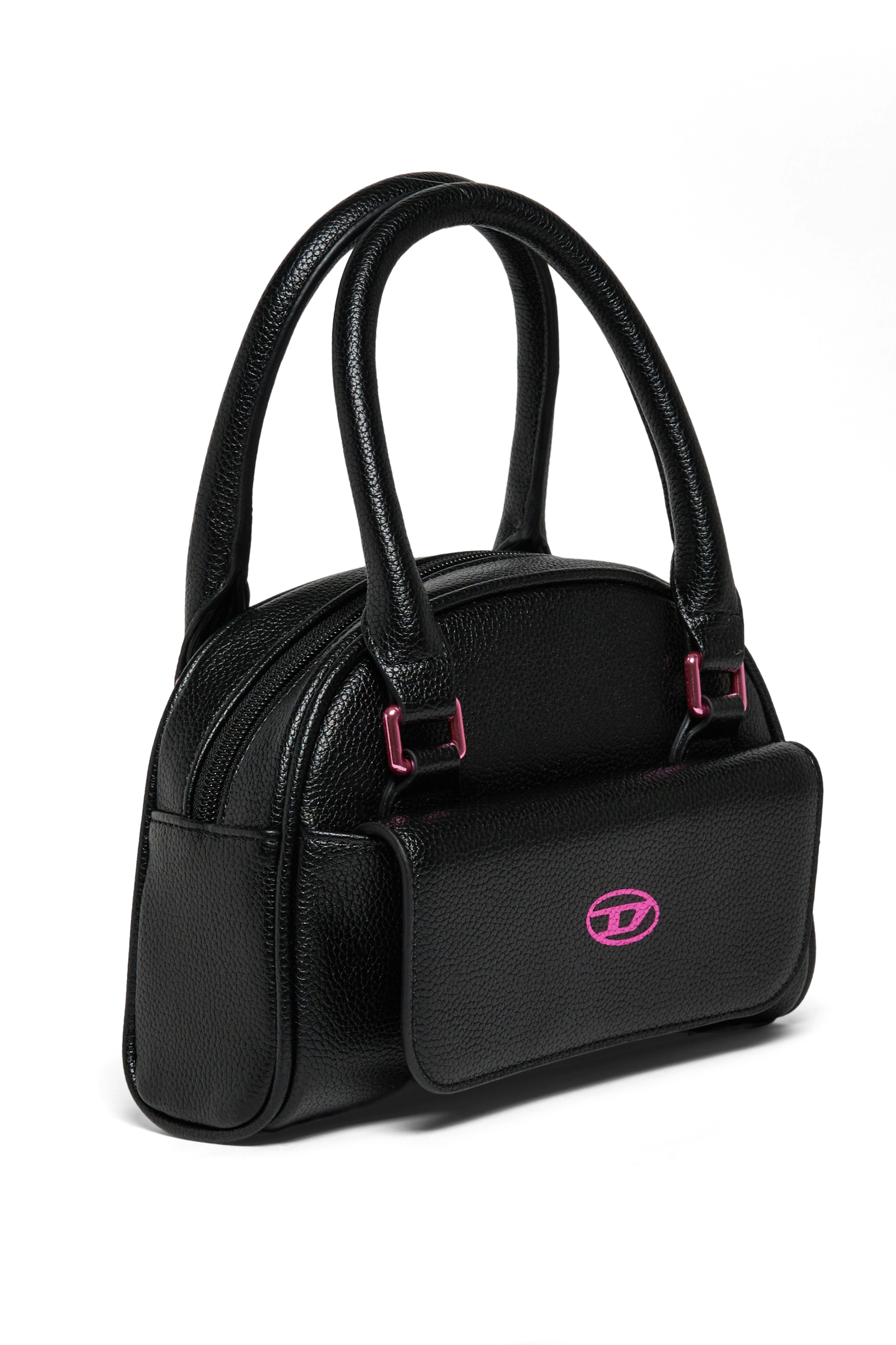 Diesel - WREDY, Damen WREDY - Tasche aus genarbtem beschichtetem Gewebe in Schwarz - 3