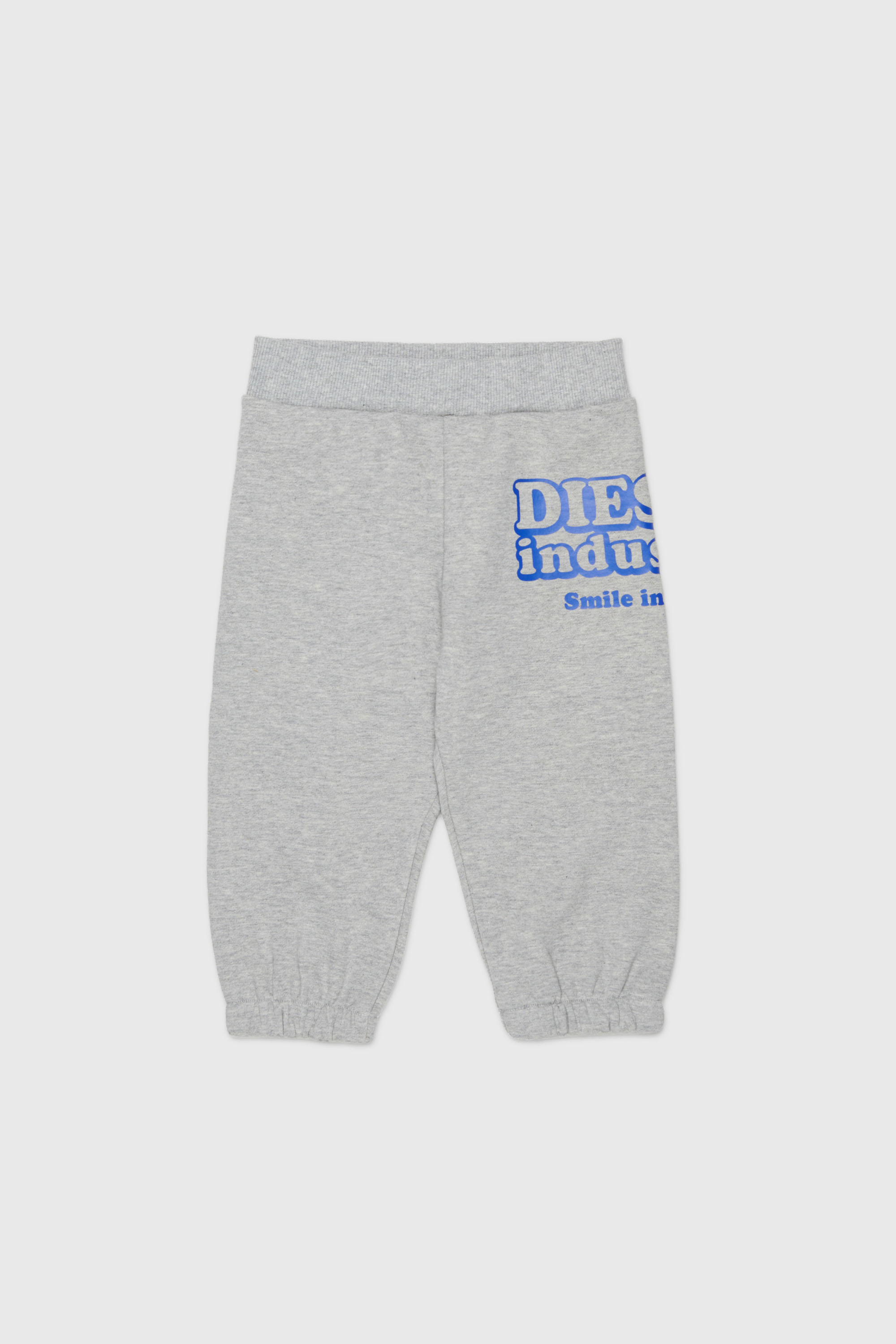 Diesel - PLODIMIB, Man's Cotton sweatpants with Diesel Industry print in Grey - 1