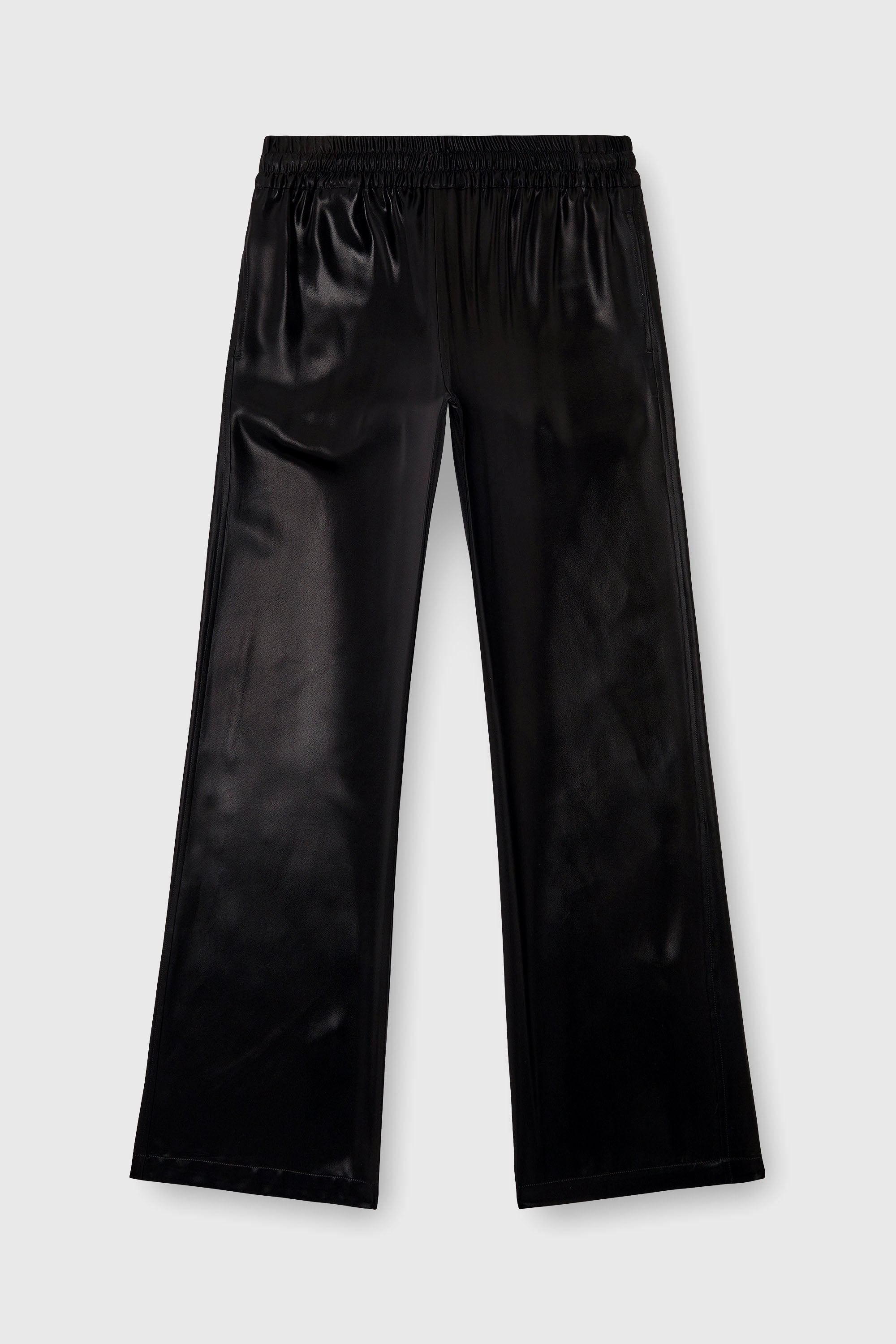 Diesel - P-DREYER-C-WN-Q1, Damen Track-Hose aus Satin in Schwarz - 2