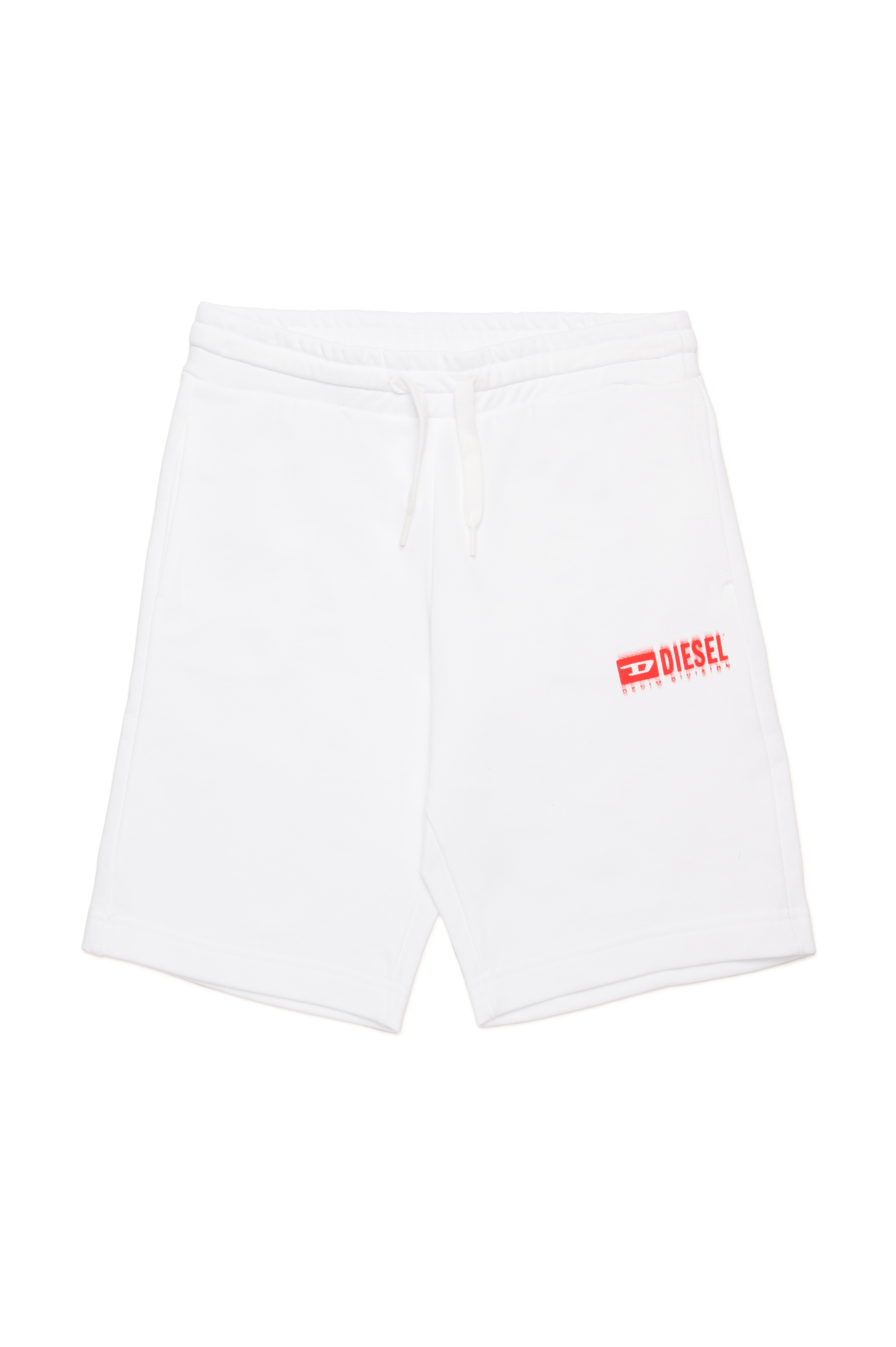 Diesel - PBASESHORT, Herren Sweatshorts mit Dégradé-Logo in Weiß - 1