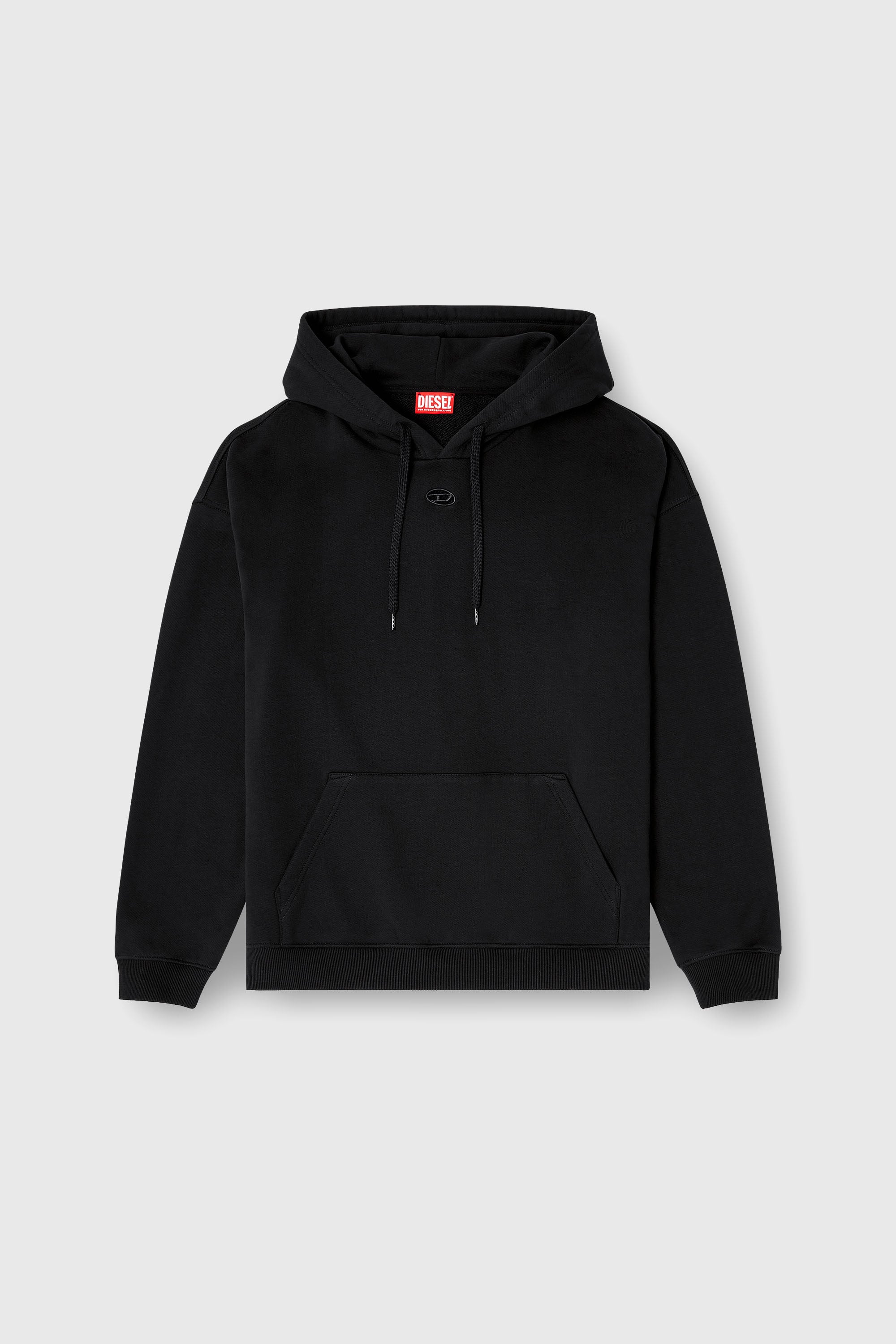 Diesel - S-BOXT-HOOD-DCO, Herren Locker geschnittener Hoodie mit K&auml;ngurutasche in Schwarz - 2