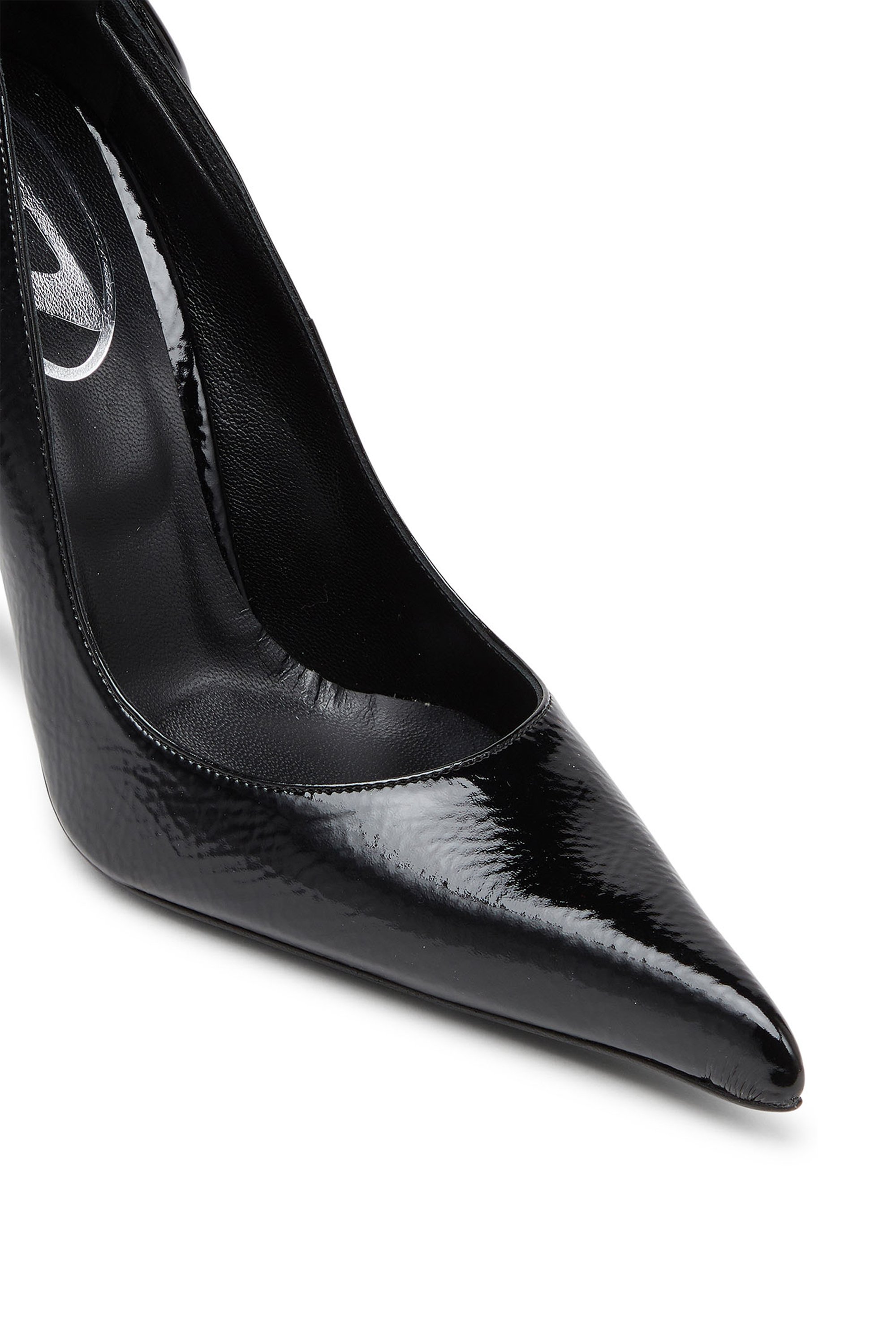 Diesel - D-TEN&HALF P, Woman D-Ten&Half-Glossy pumps with curved heel in Black - Image 6