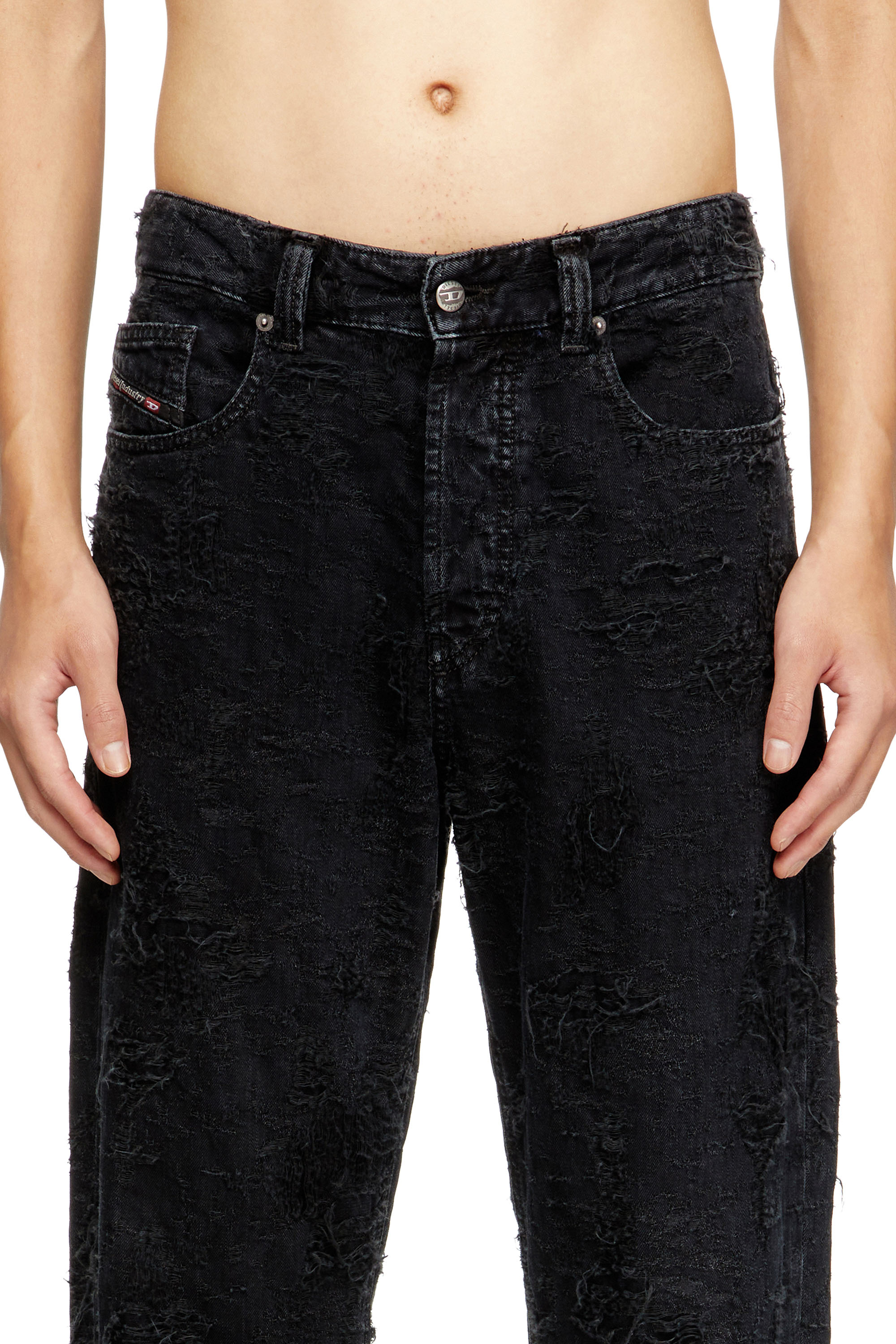 Diesel - Herren Regular Jeans 2024 D-Macs 007BW, Schwarz/Dunkelgrau - 3