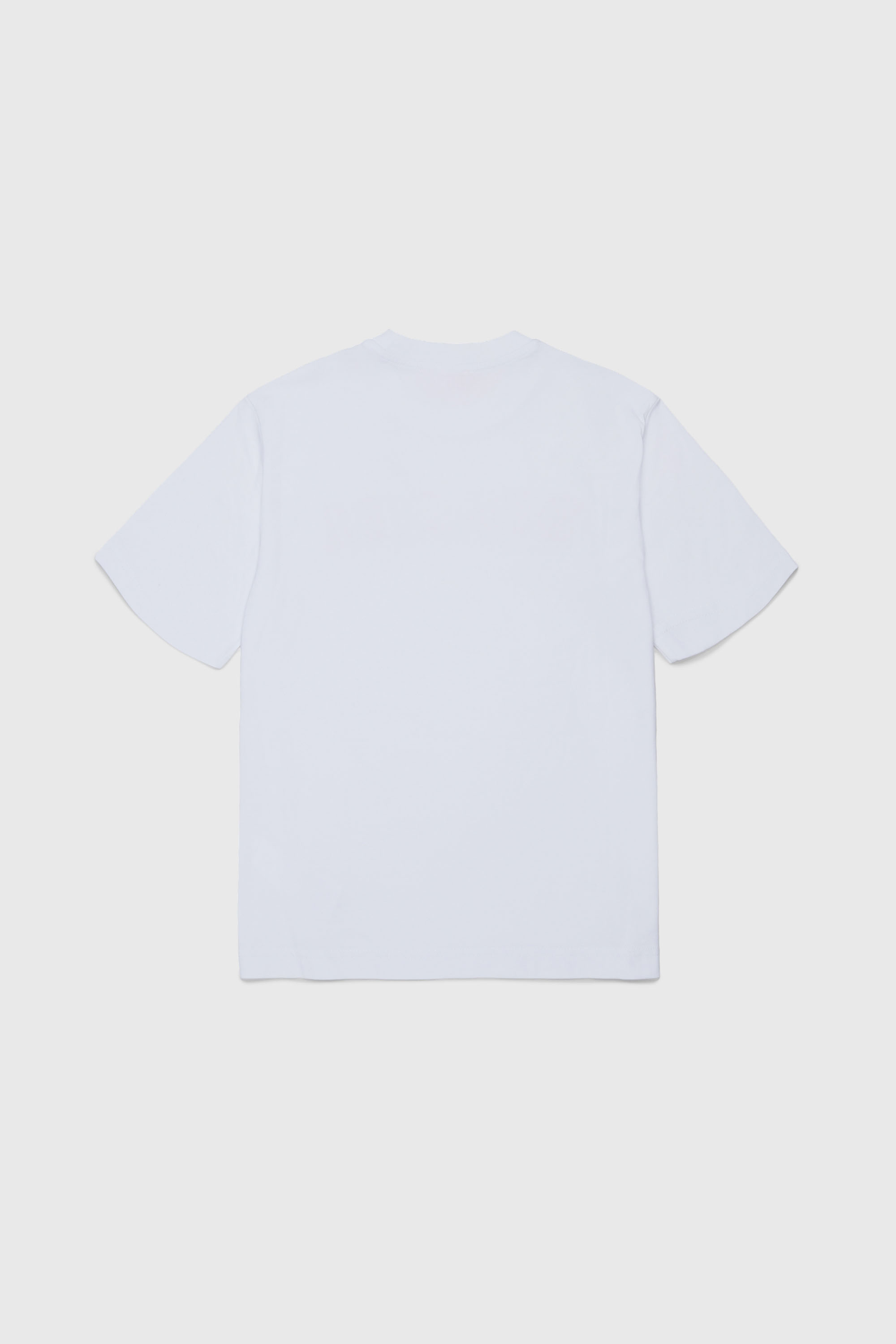 Diesel - TJEANS OVER, Herren Baumwoll-T-Shirt mit Logo im Fransen-Look in Wei&szlig; - 2
