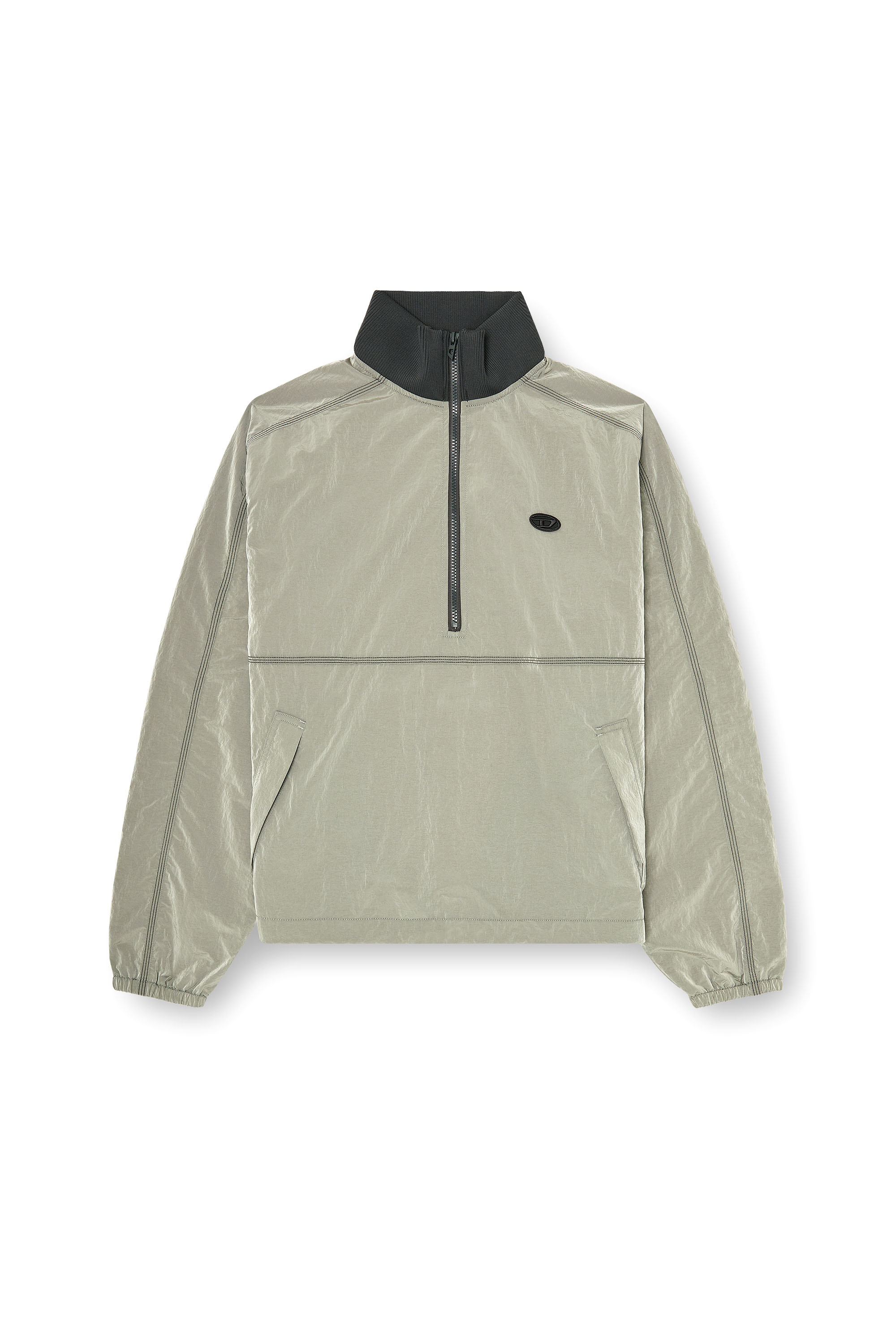 Diesel - J-ANOK, Herren Nylonjacke mit Crinkle-Effekt in Hellgrau - 3