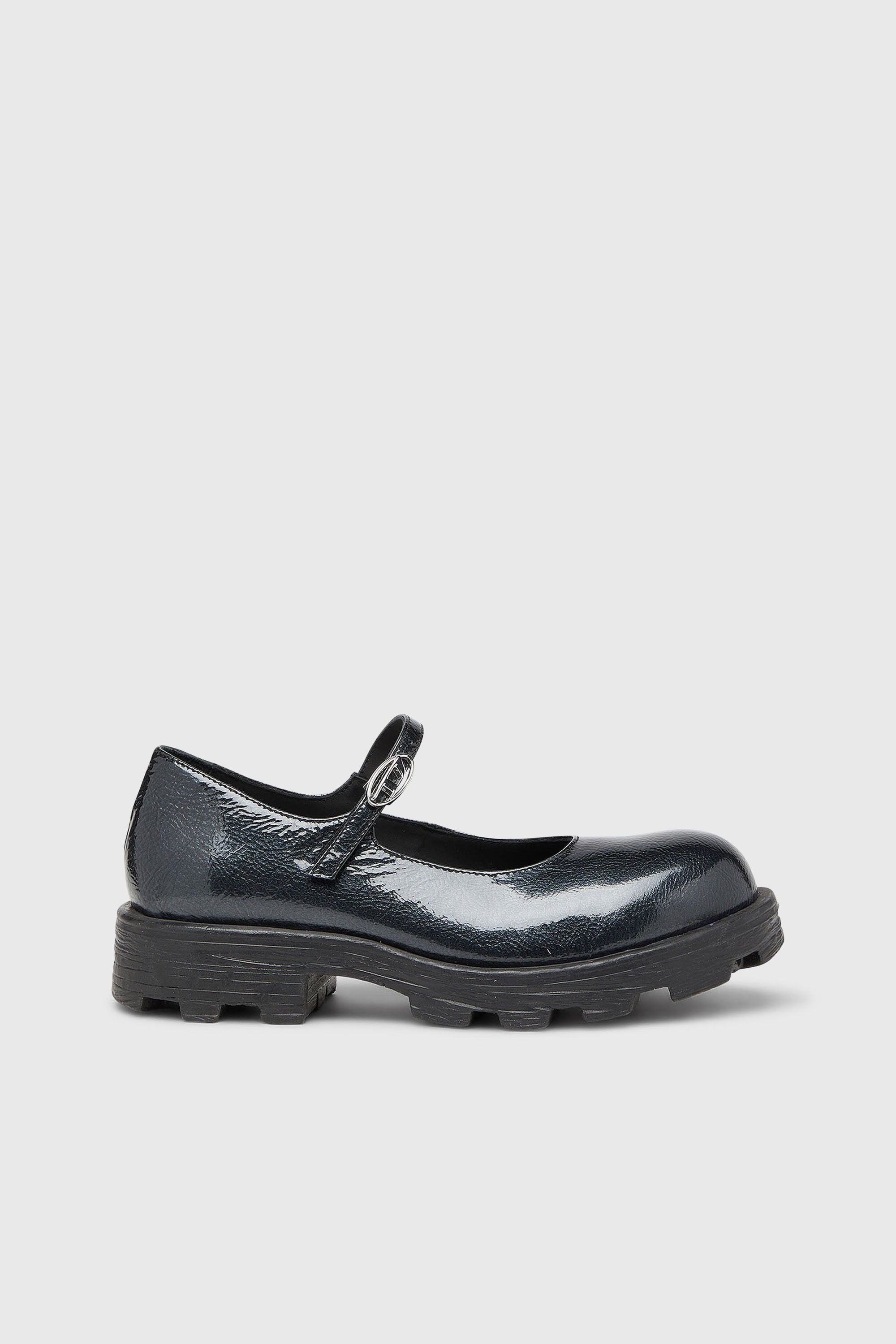 Diesel - D-HAMMER MARY JANE, Damen D-Hammer - Mary Jane mit Profilsohle aus Lackleder in Schwarz - 1