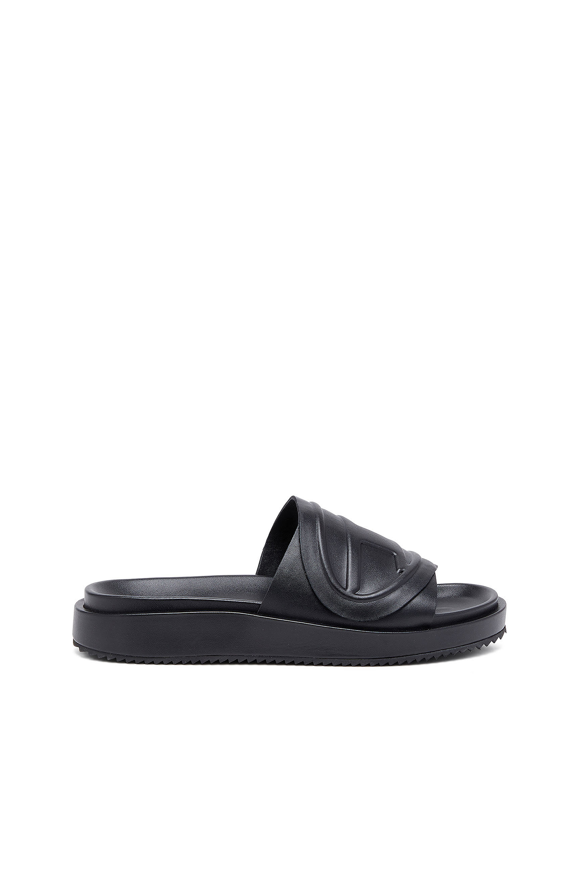 Diesel - SA-SLIDE D OVAL W, Damen Sa-Slide D-Slide-Sandaletten mit Oval D-Riemen in Schwarz - 1