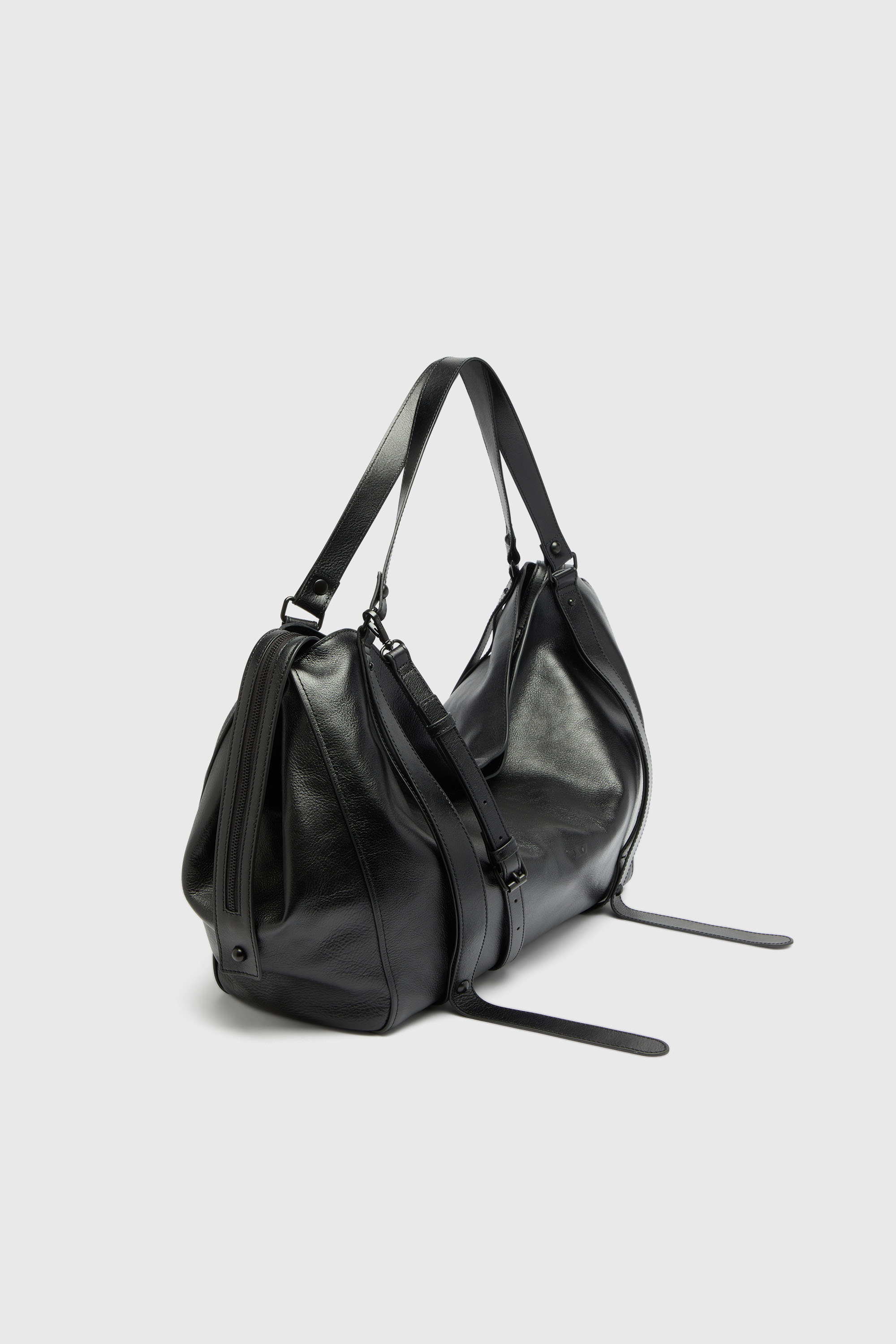 Diesel - D-ONE DUFFLE 48H, Unisex D-One-Duffle-bag aus Leder in Schwarz - 4