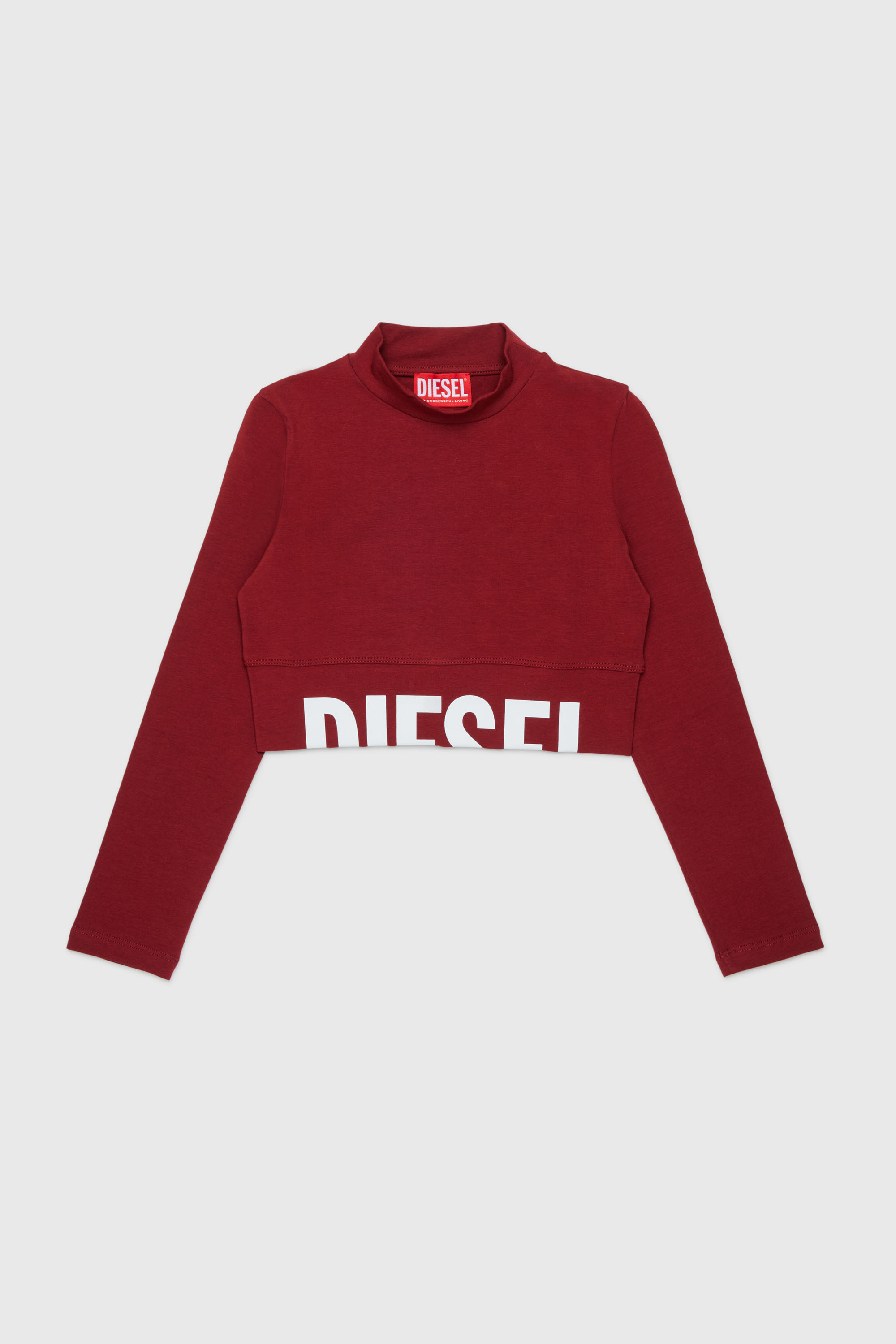 Diesel - TCEFILS, Damen Crop-Top mit abgeschnittenem Logo in Rot - 1