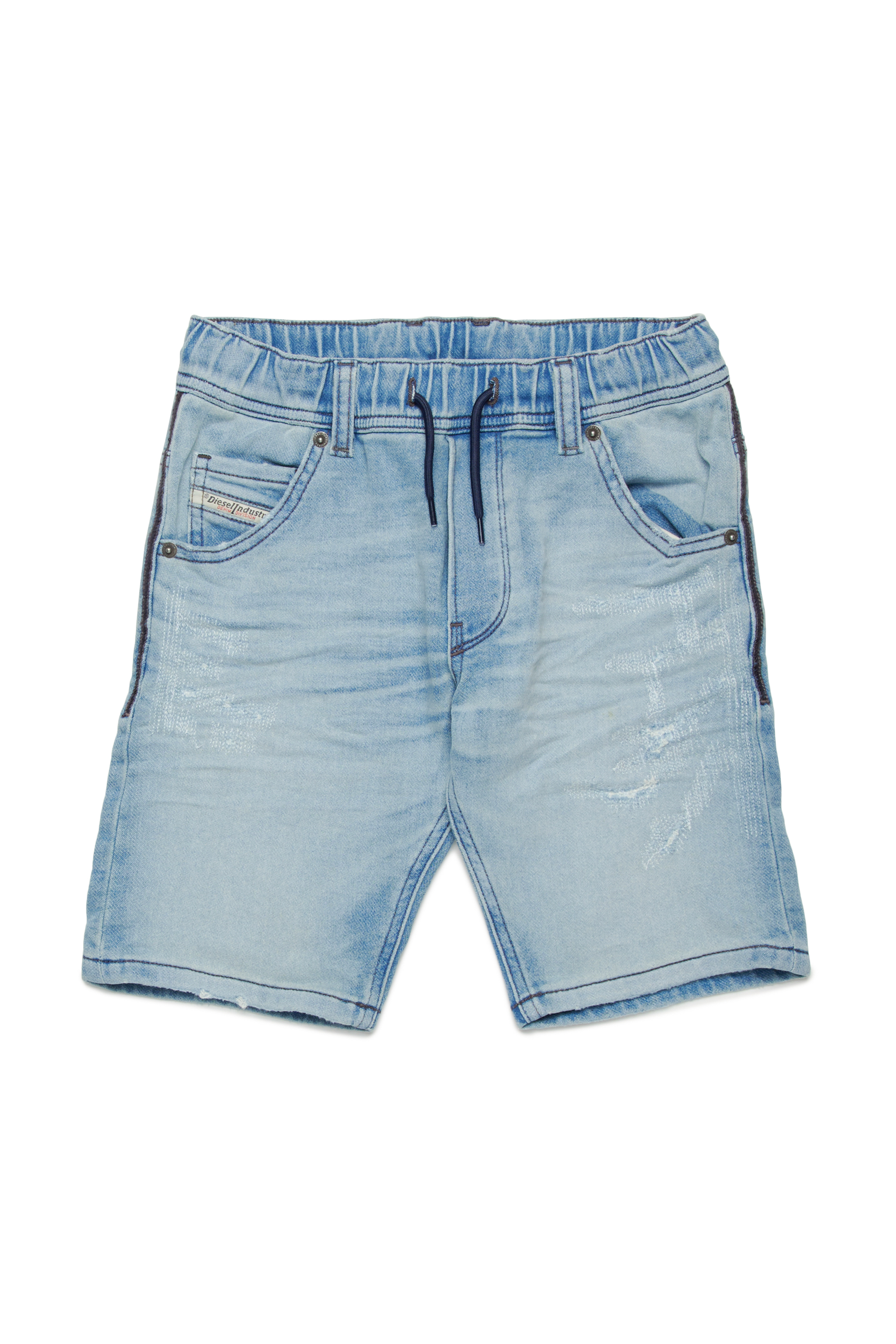 Diesel - KROOLEY-NE-J SH JJJ, Herren Stonewashed Krooley Shorts aus JoggJeans in Hellblau - 1