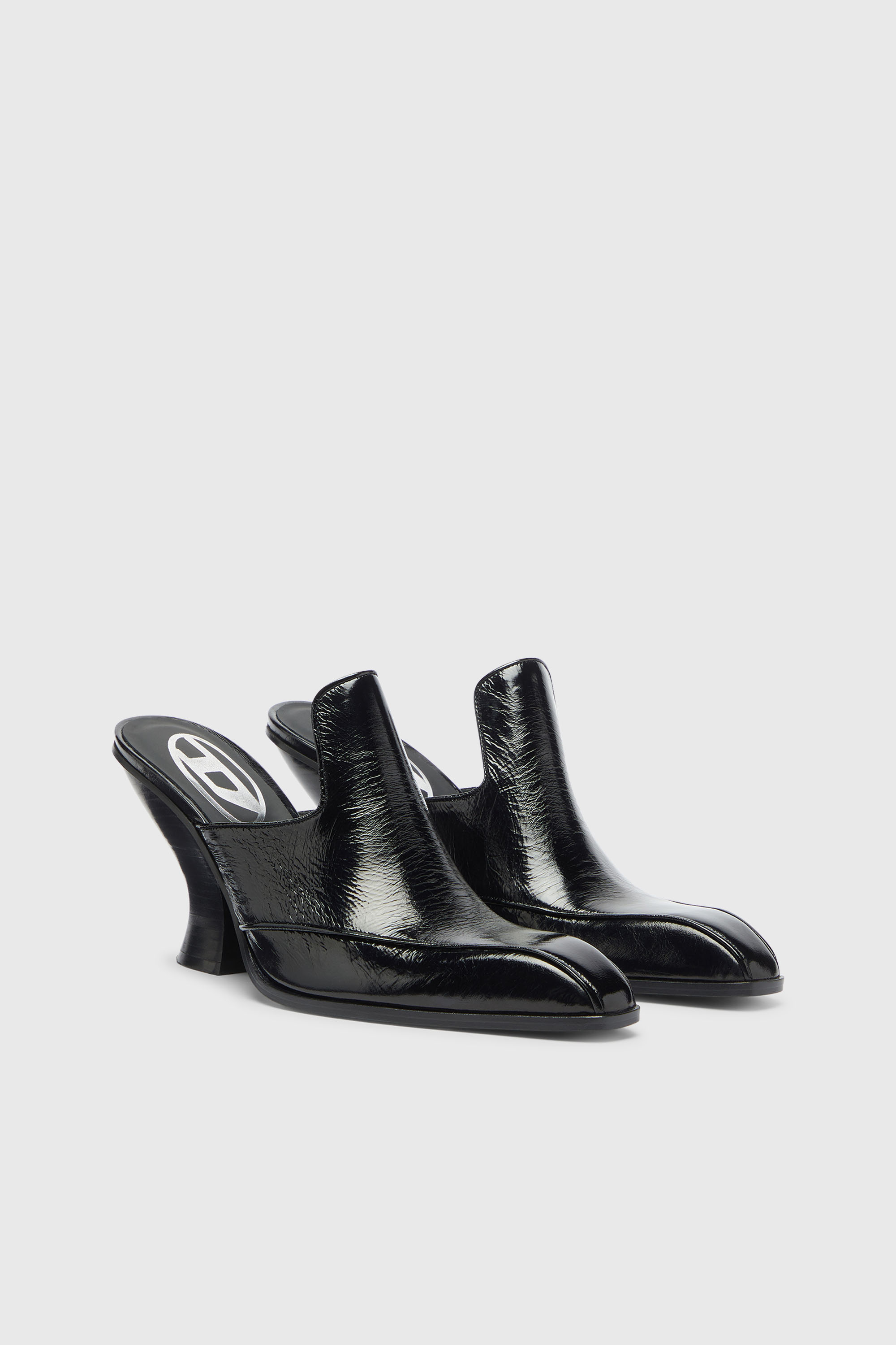 Diesel - D-LUFFY-75-MULE, Damen D-Luffy - Mules im Lackleder im Western-Stil in Schwarz - 2