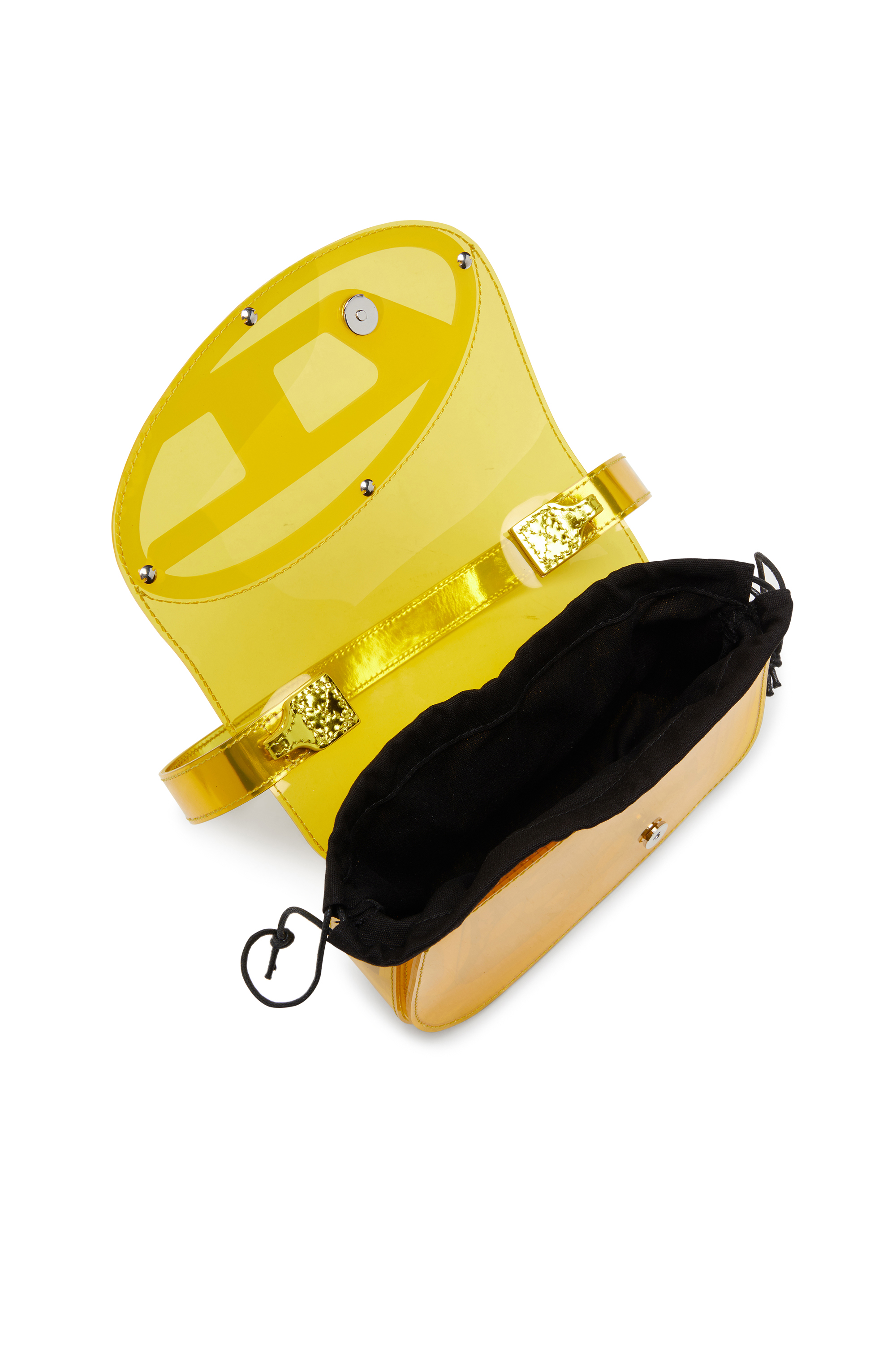 Diesel - 1DR, Damen 1DR-Ikonische Schultertasche aus transparentem TPU in Gelb - 3