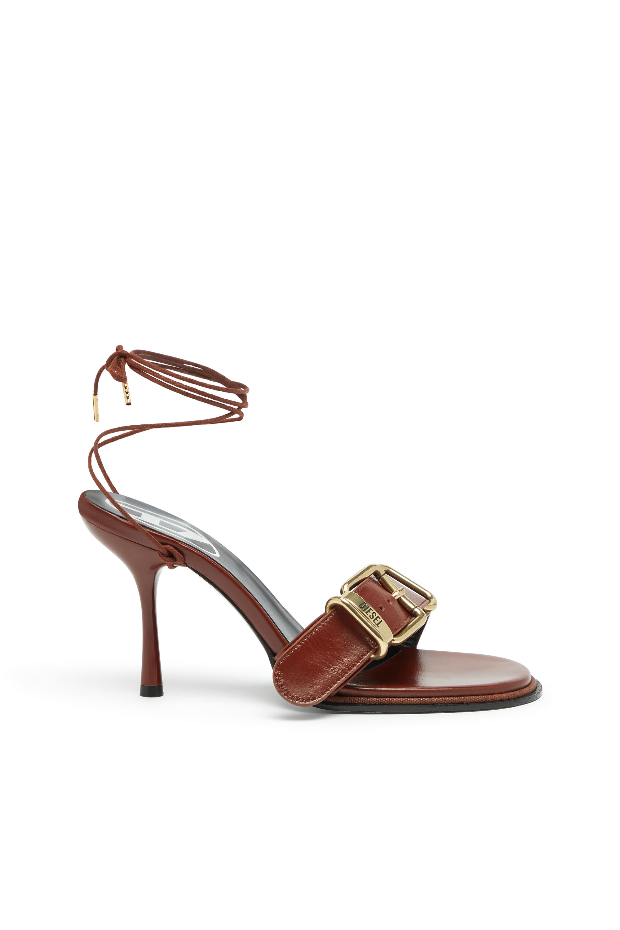 Diesel - D-COCCO-90-SA, Damen D-Cocco-Sandalen mit Kn&ouml;chelriemen aus Leder in Braun - 1