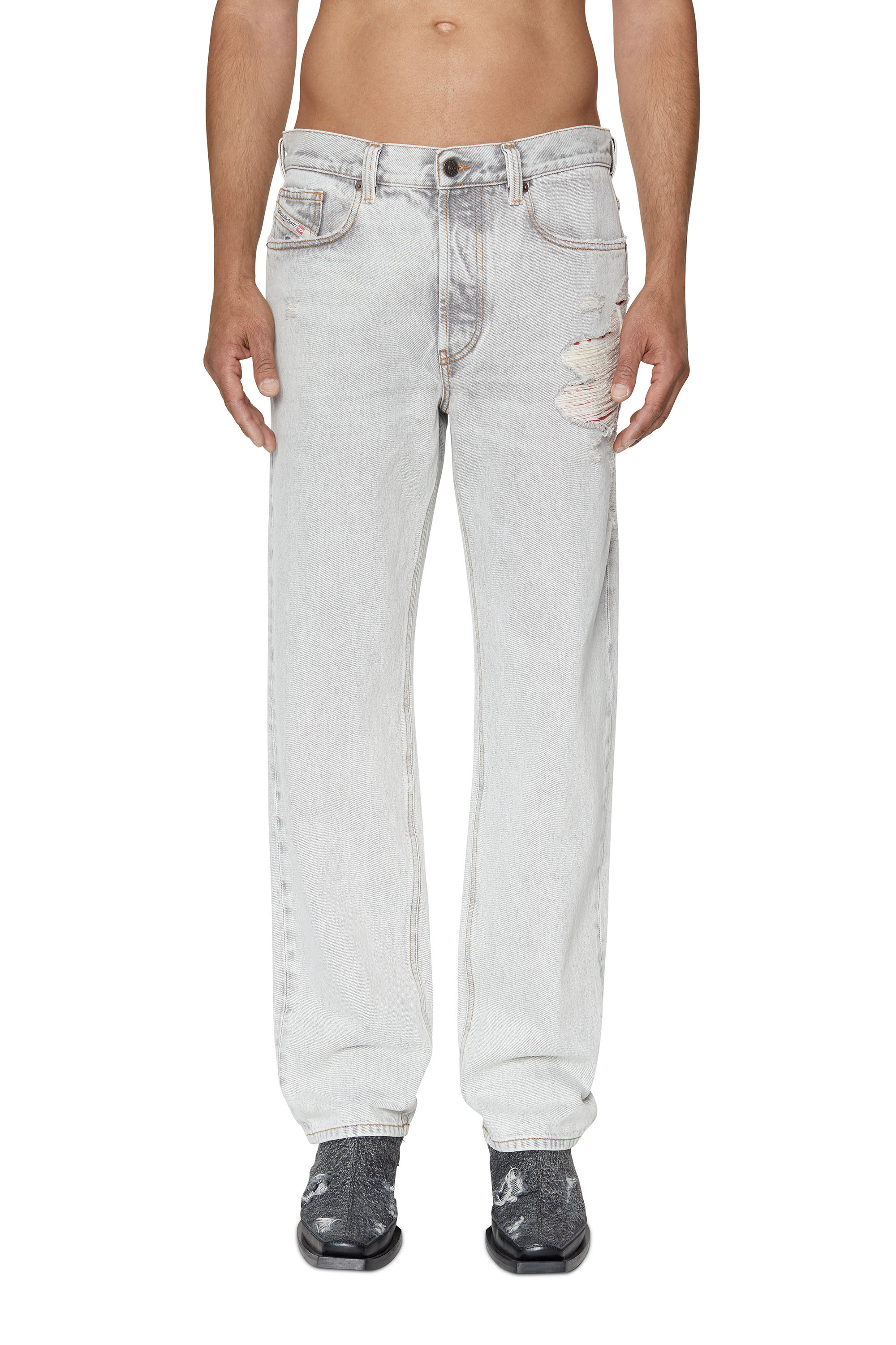 Diesel - 2010 D-Macs 007D9 Straight Jeans, Hellgrau - Image 1