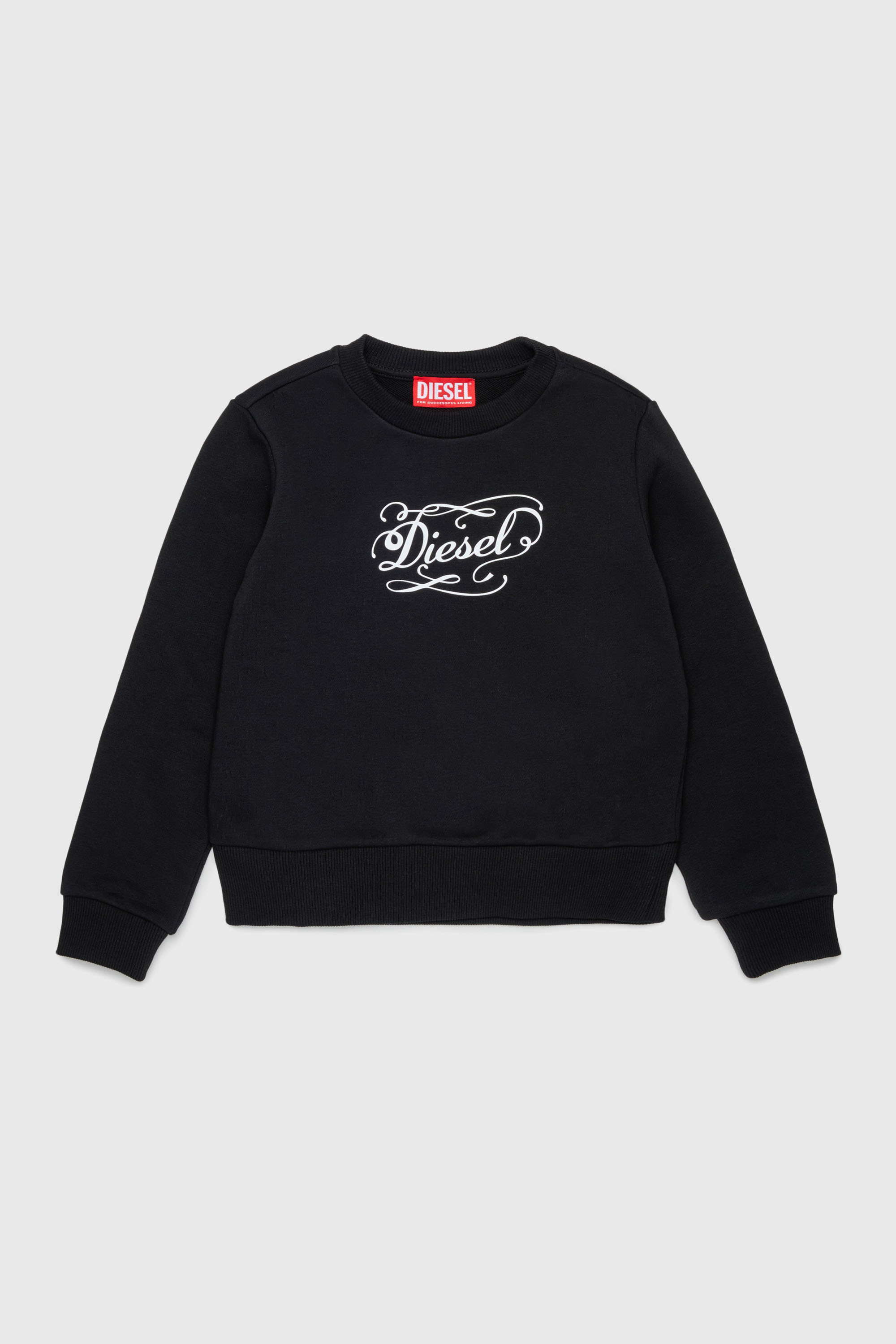 Diesel - SCORSY, Damen Sweatshirt mit verspieltem Logo-Print in Schwarz - 1