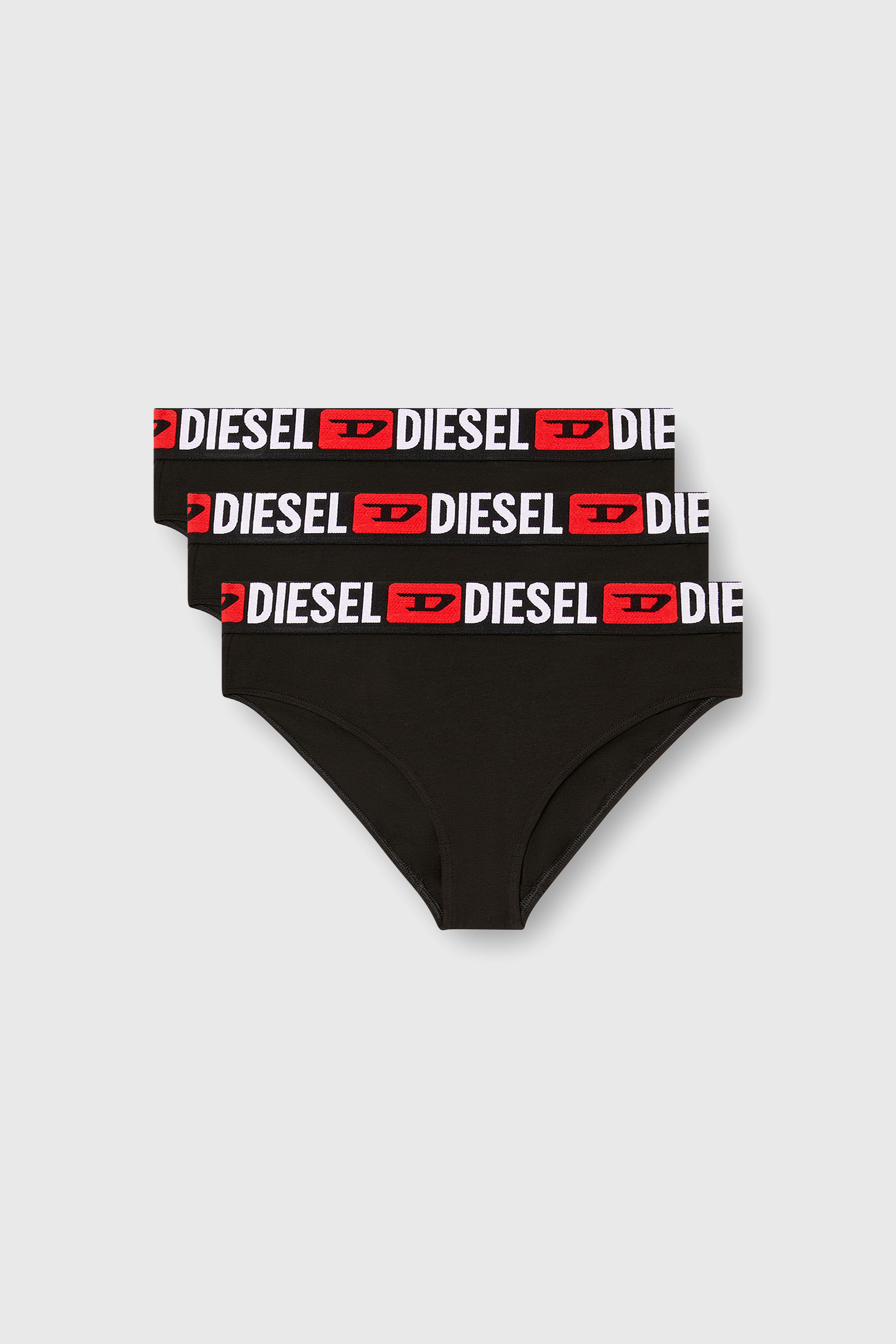 Diesel - SAM-D-CORE-3PACK, Damen Slips mit Maxilogo-Bund im Dreierpack in Schwarz - 1