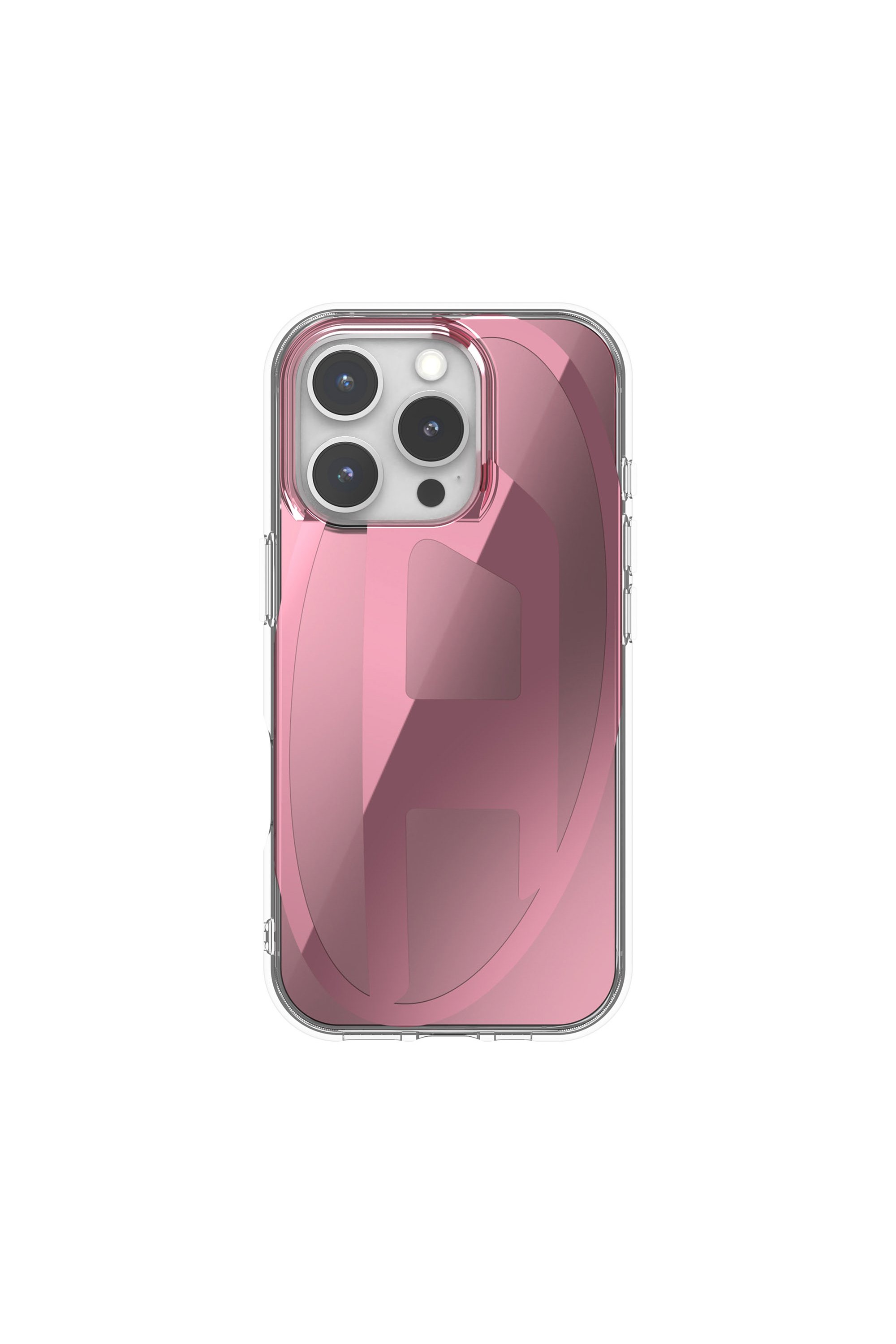 Diesel - 60164 AOP CASE, Unisex Oval D Mirror Case for iP 16 Pro in Rosa - 3