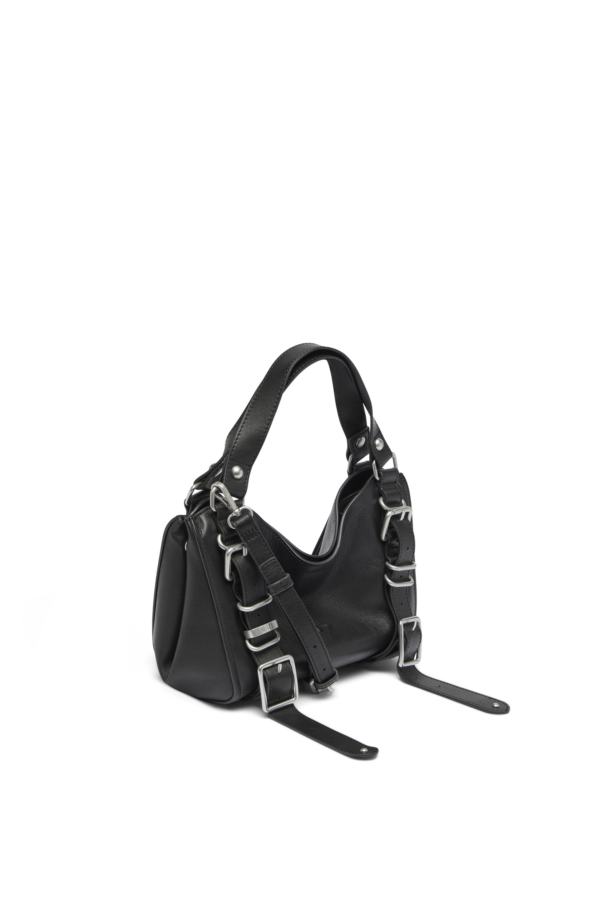 Diesel - D-ONE TOPHANDLE S, Damen D-One-Small Henkeltasche aus behandeltem Leder in Schwarz - 5