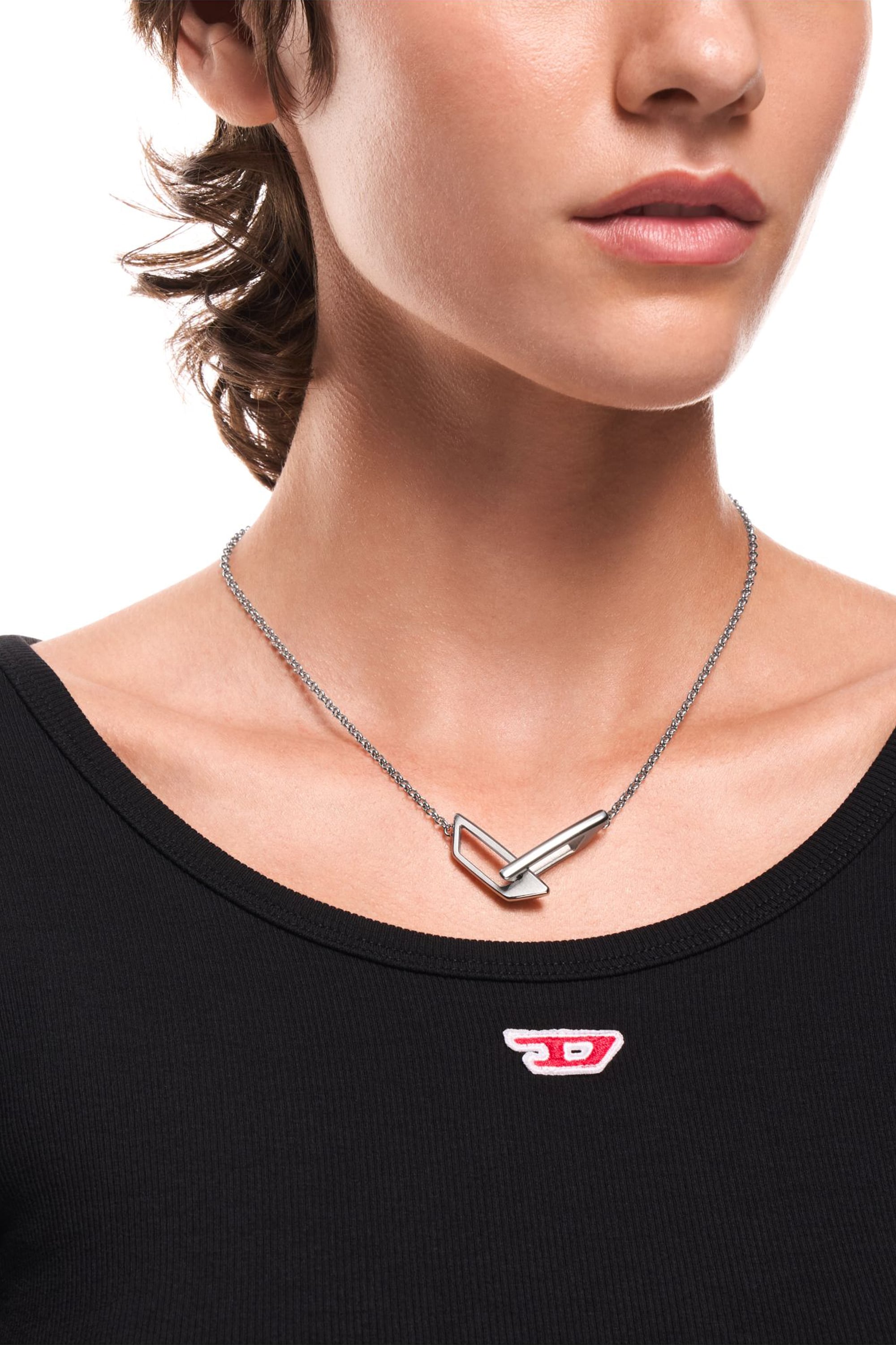 Diesel - DX1727040, Unisex Bandhalskette aus Edelstahl in Silber - 4