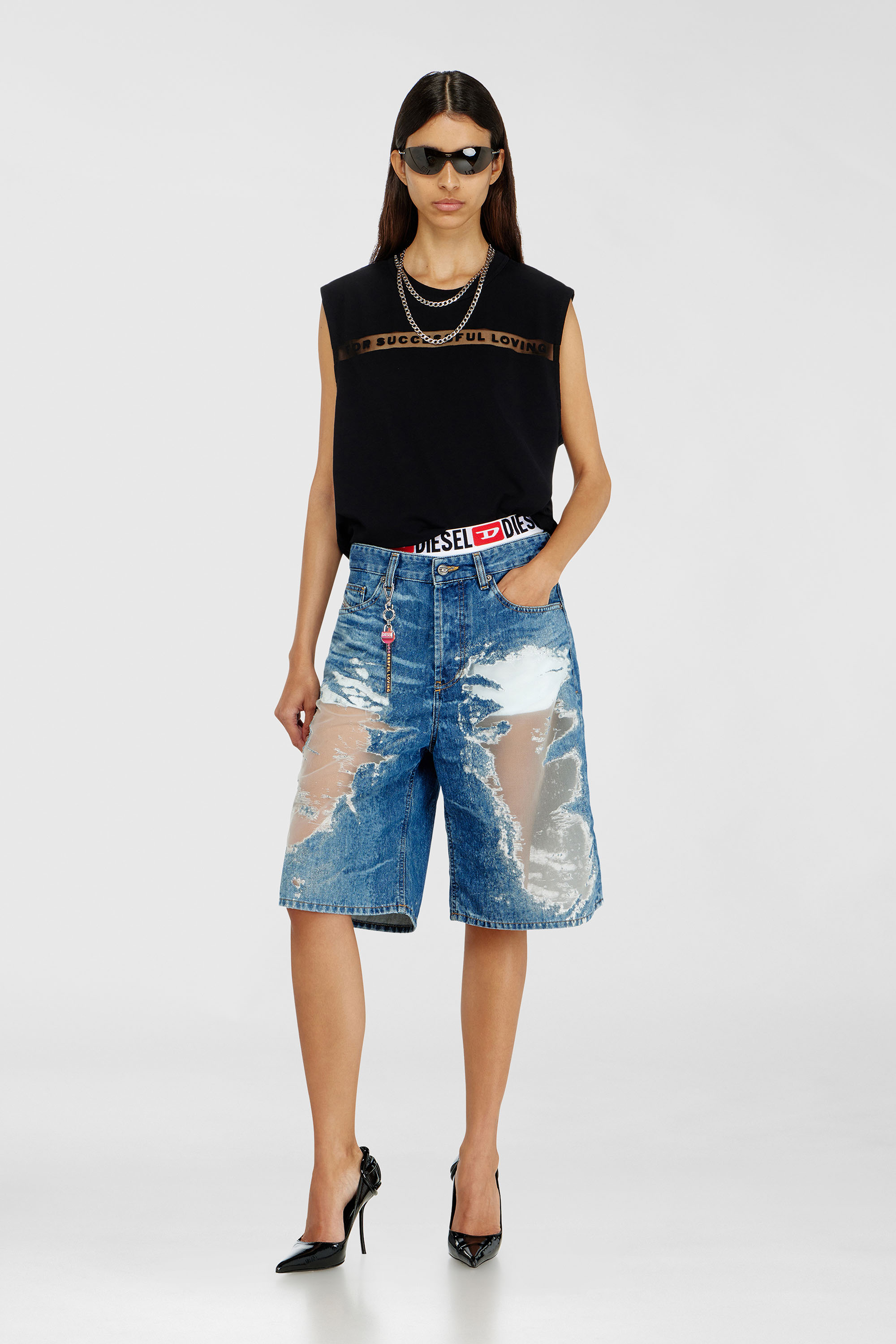 Diesel - PR-T-NORM-BISC-MATI-R, Unisex Tanktop mit For Successful Loving Logo in Schwarz - 7
