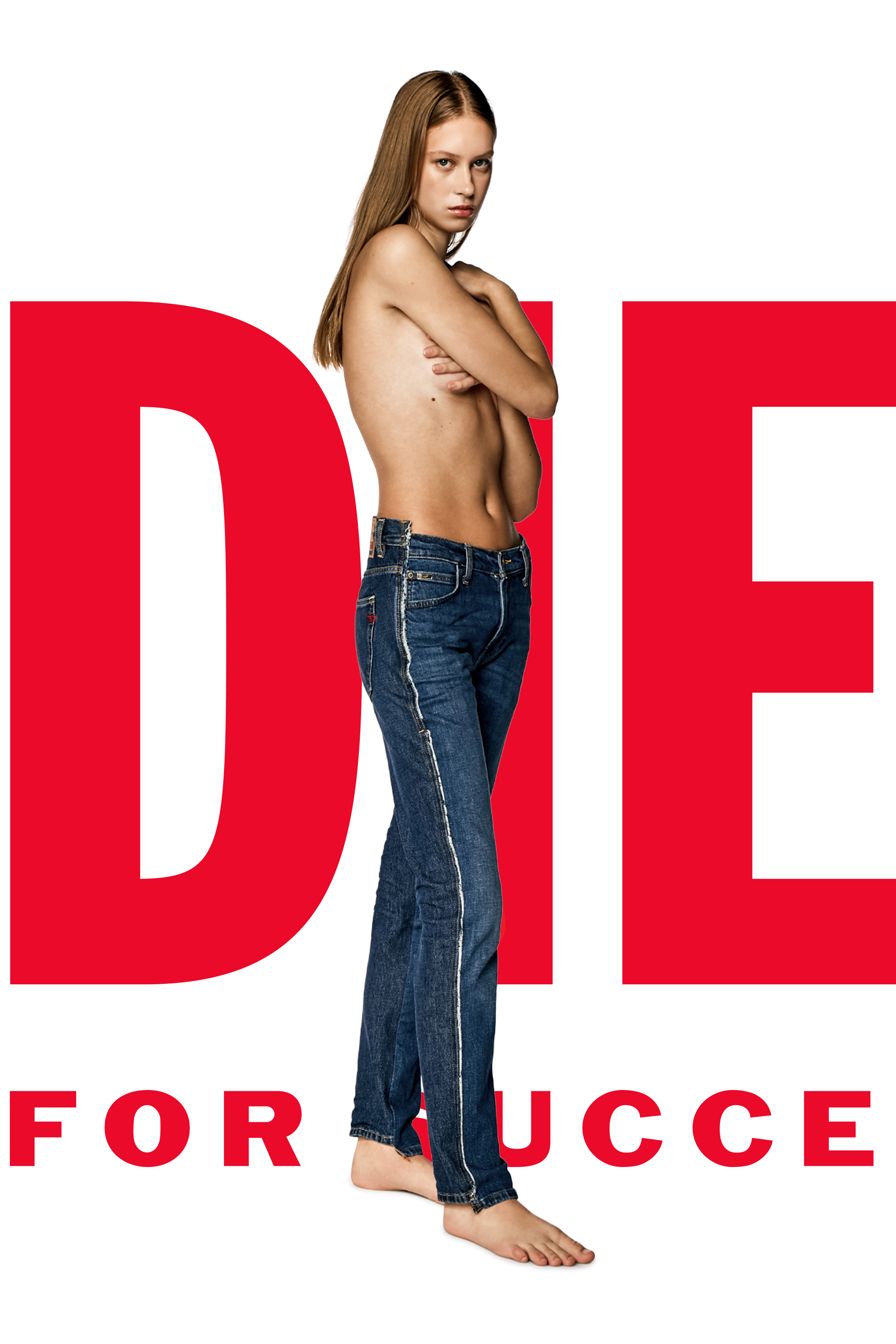 Diesel - Straight Jeans Dieseloves 04 09K47, Mittelblau - Image 8