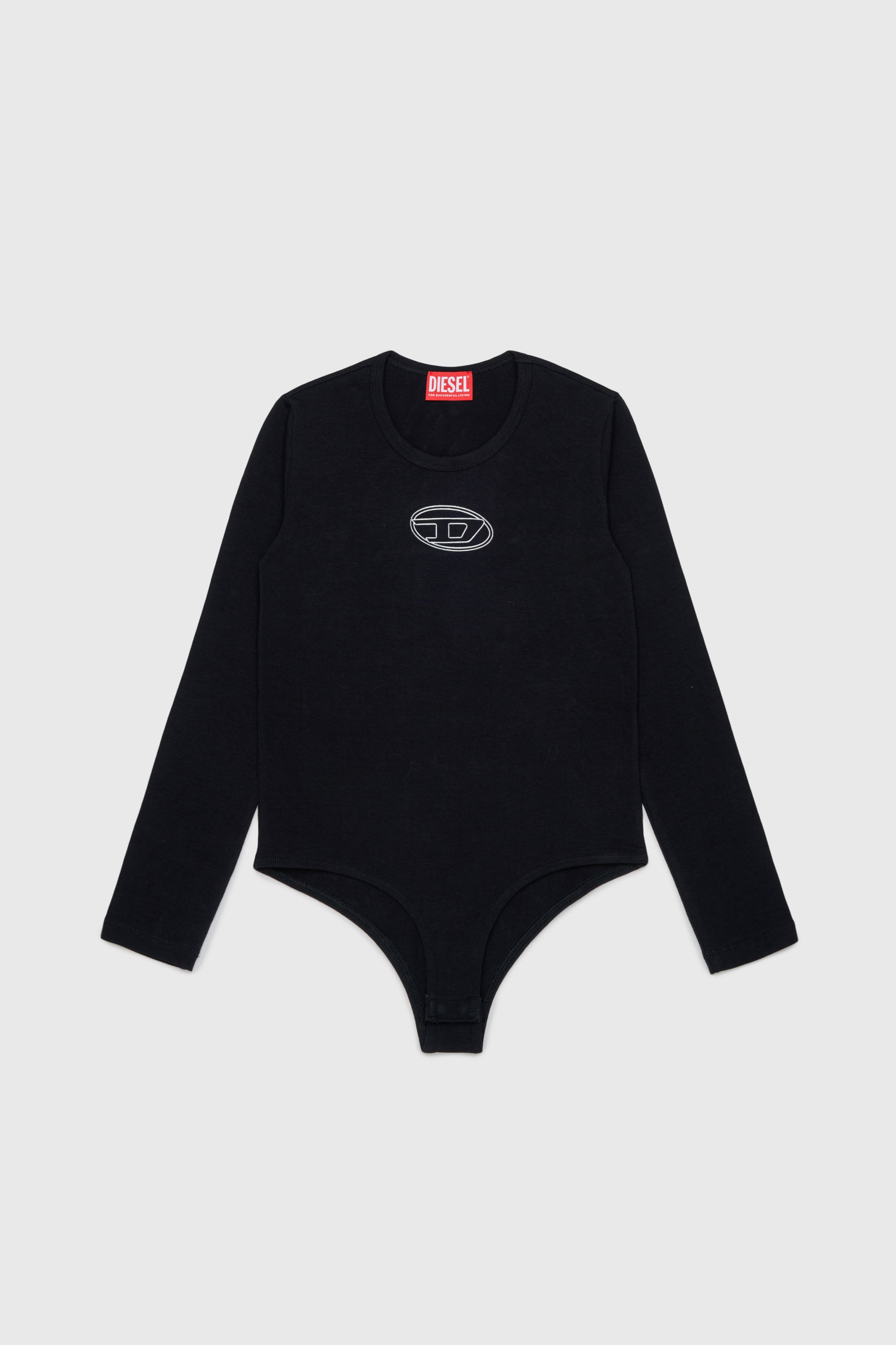 Diesel - BILIT, Damen Langarm-Body mit Oval D Logo in Schwarz - 1